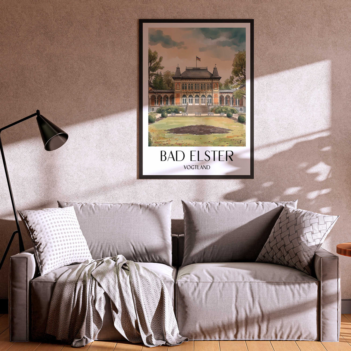 bad-elster-vogtland-deutschland-poster-aquarell
