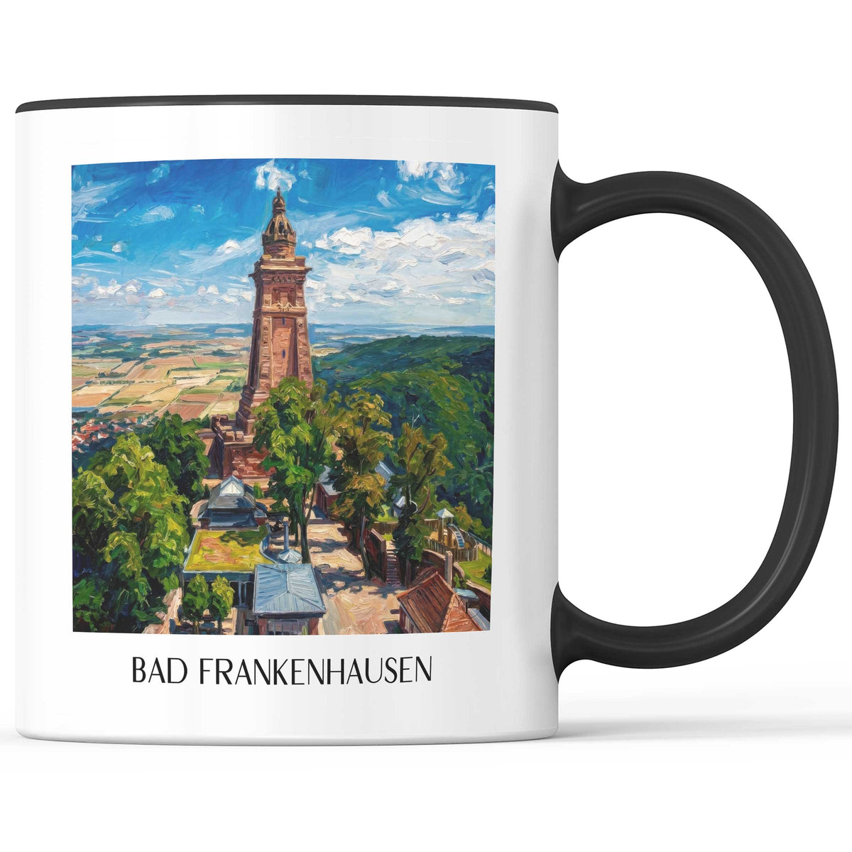 Bad Frankenhausen Kaffeebecher - Kyffhäuser - Deutschland Becher - Kaffeetasse im Ölgemälde Stil - favplace