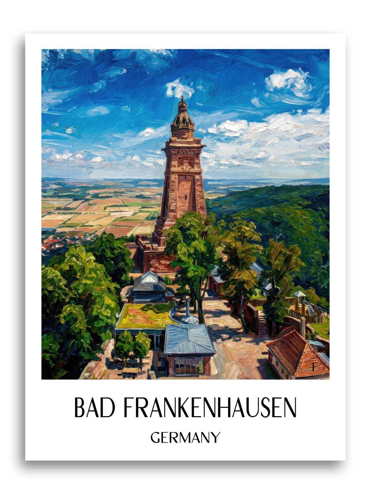 Bad Frankenhausen Poster - Kyffhäuser - Deutschland Kunstdruck - Ölgemälde von A4 bis A1 - favplace