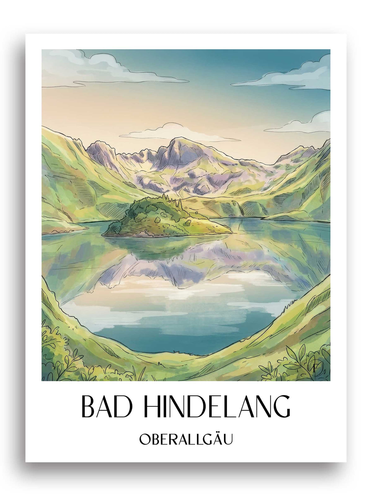 bad-hindelang-oberallgäu-deutschland-poster-aquarell