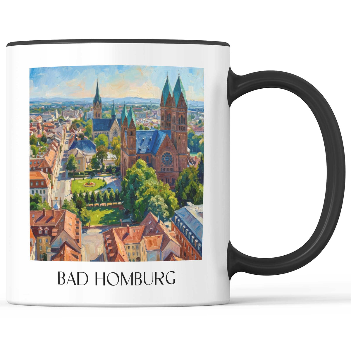 Bad Homburg Kaffeebecher - Hessen - Deutschland Becher - Kaffeetasse im Ölgemälde Stil - favplace