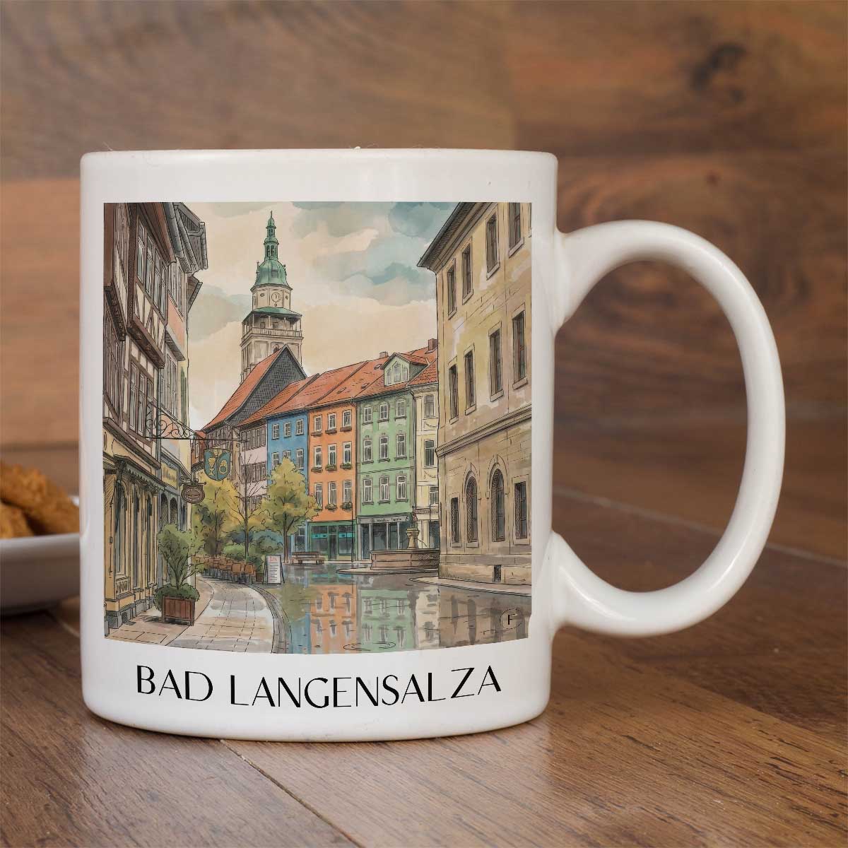 bad-langensalza-thüringer-becken-deutschland-kaffeebecher-aquarell