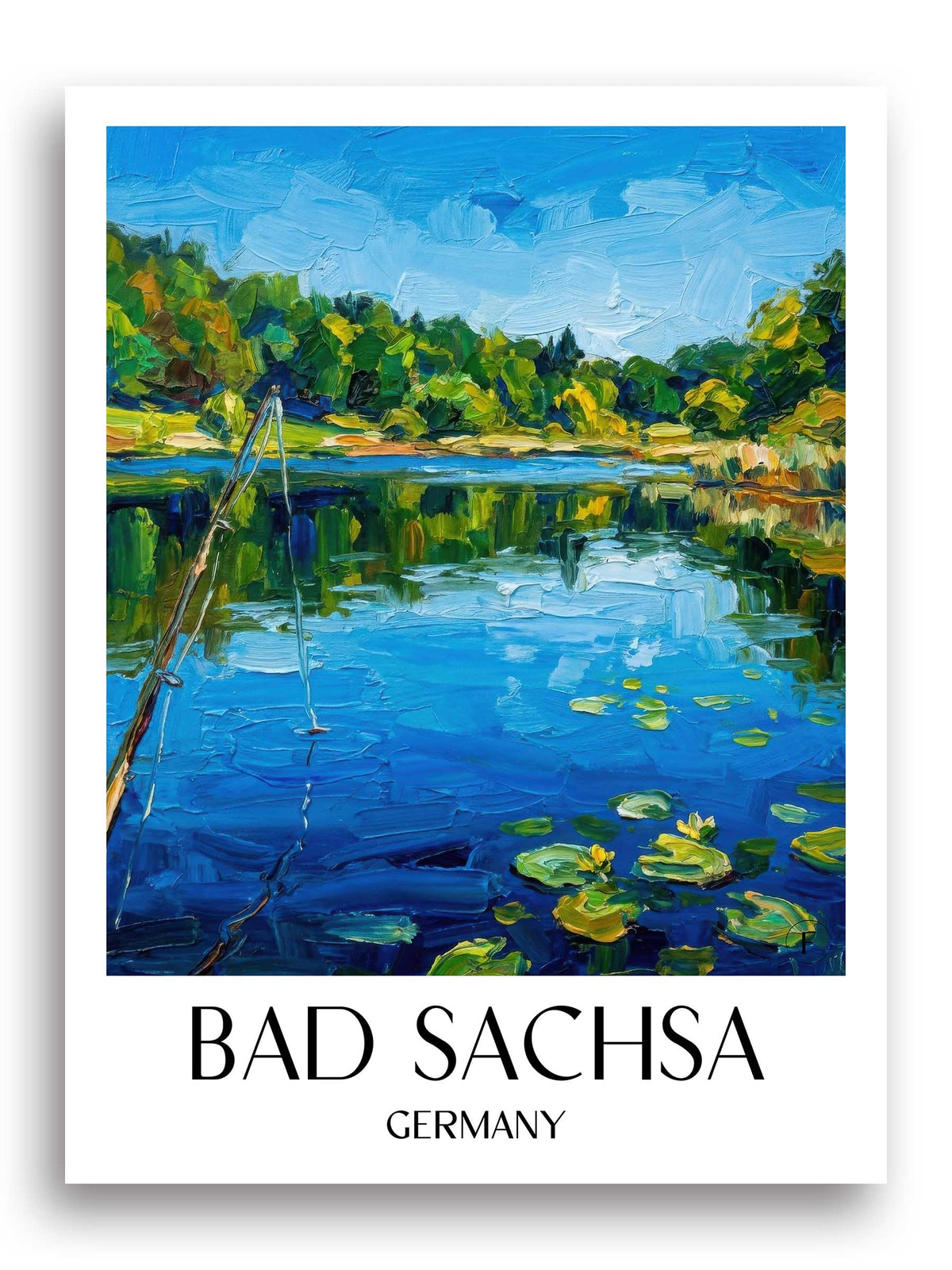 Bad Sachsa Poster - Südharz - Deutschland Kunstdruck - Ölgemälde von A4 bis A1 - favplace