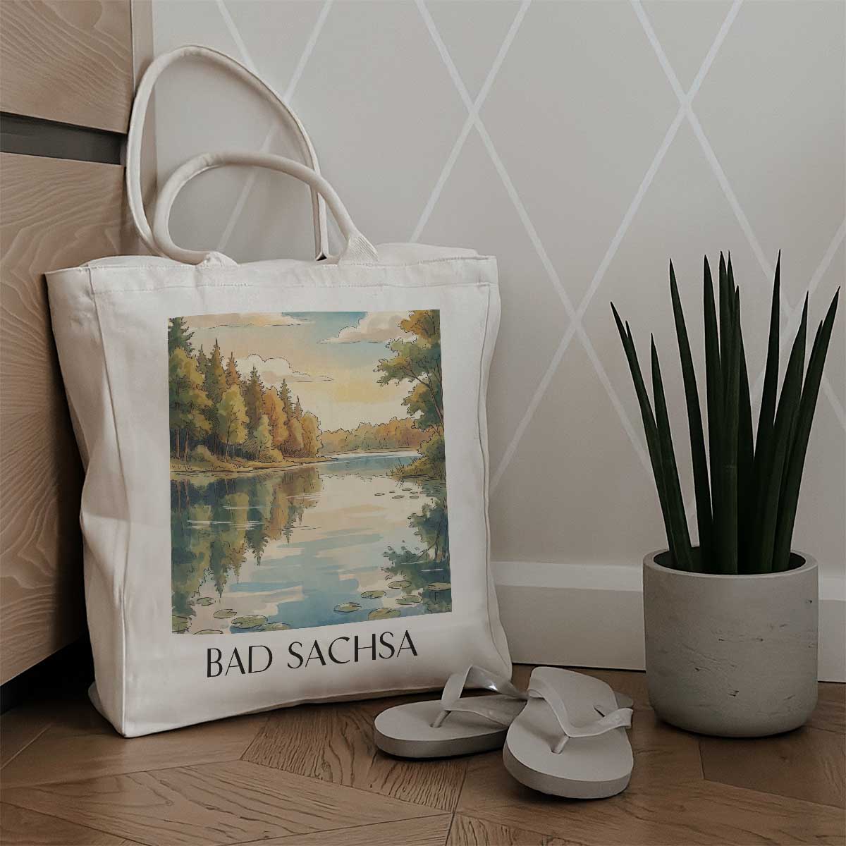 bad-sachsa-südharz-deutschland-einkaufstasche-aquarell