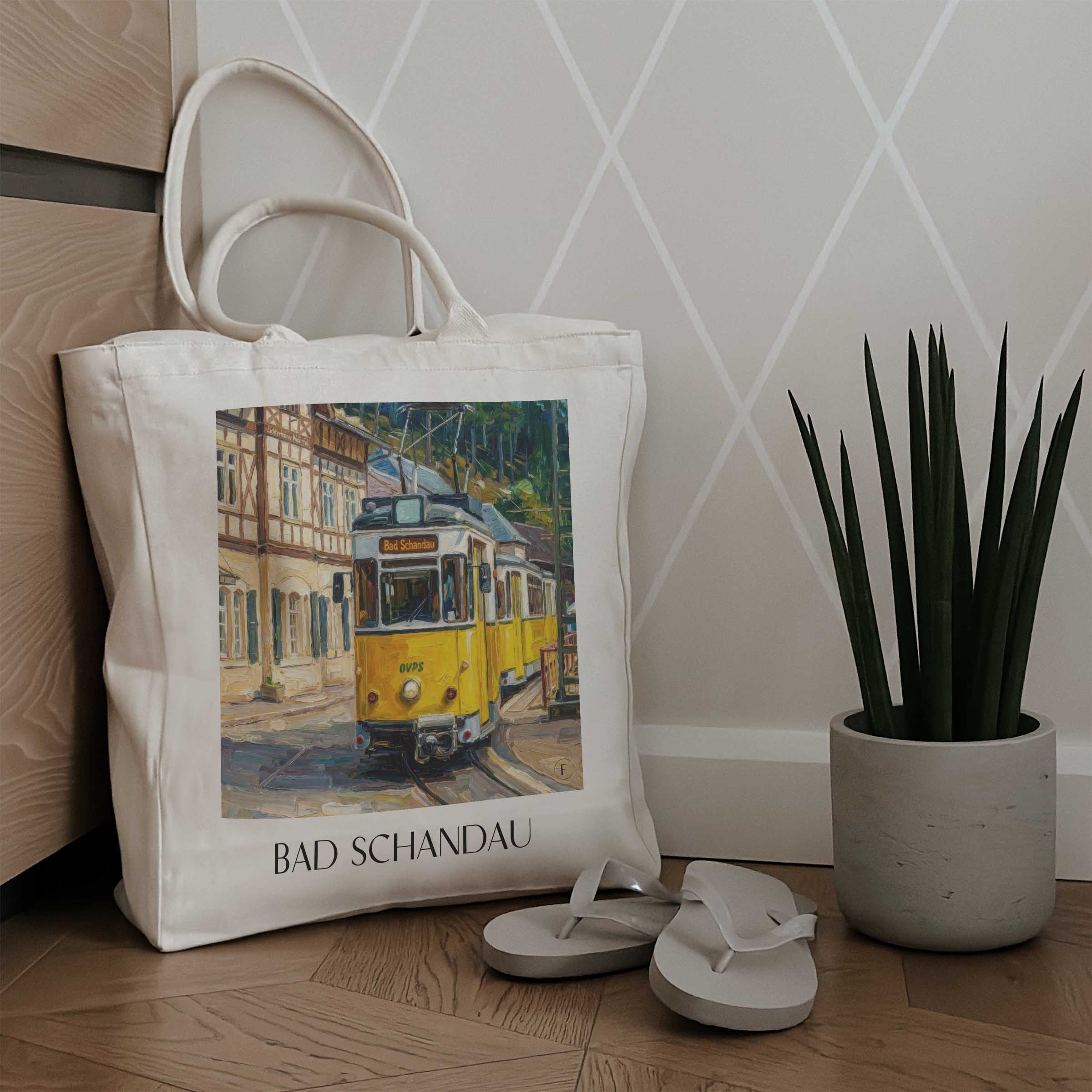 bad-schandau-sächsische-schweiz-deutschland-einkaufstasche-oil-painting-oelgemaelde