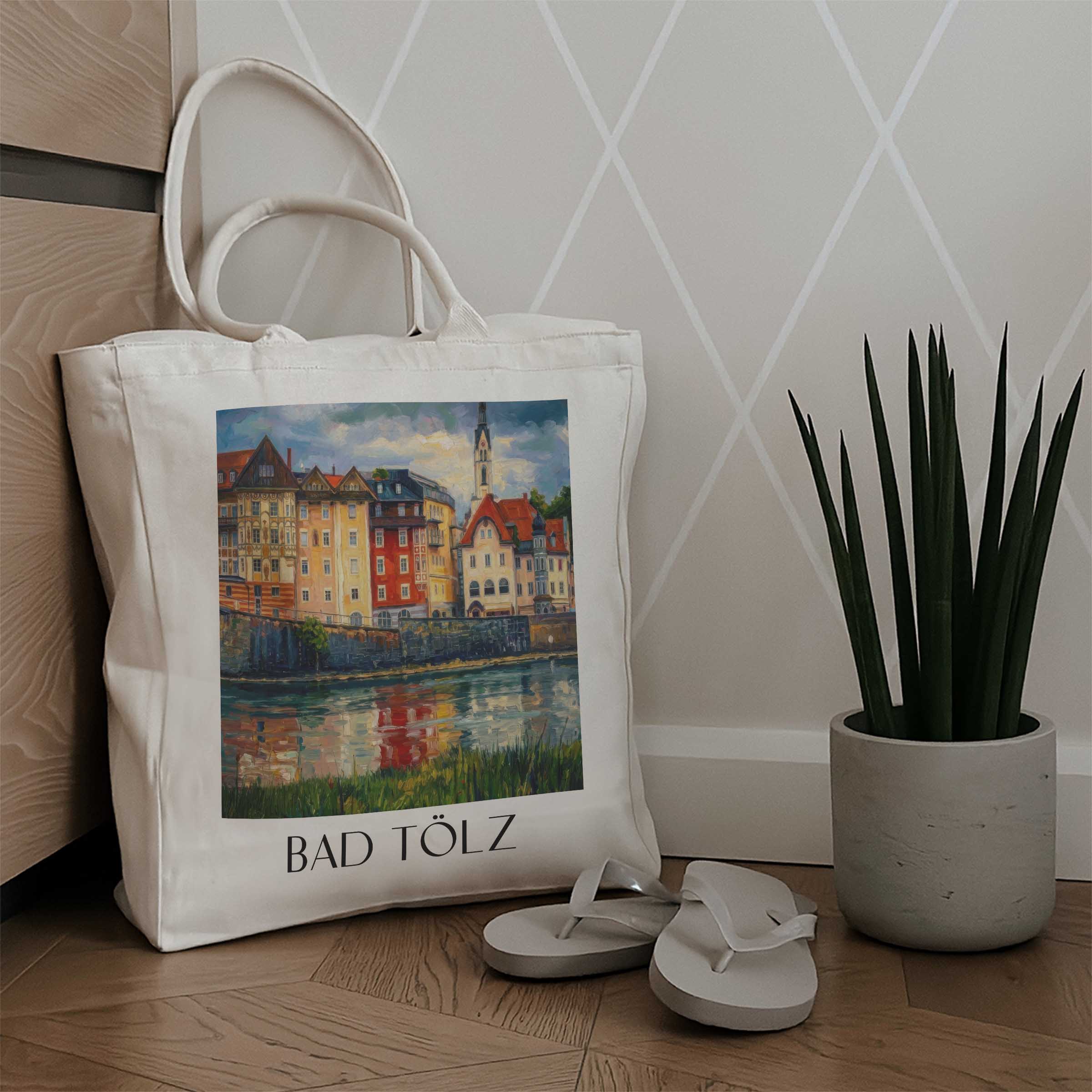 bad-tölz-tölzer-land-deutschland-einkaufstasche-oil-painting-oelgemaelde