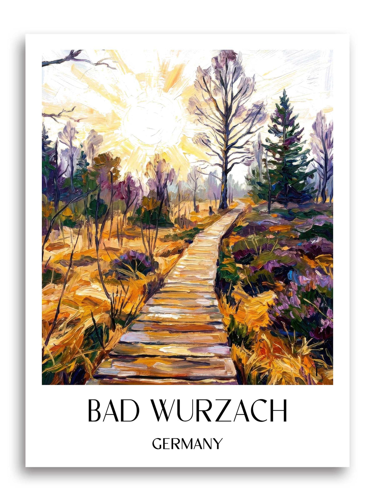 Bad Wurzach Poster - Oberschwaben - Deutschland Kunstdruck - Ölgemälde von A4 bis A1 - favplace
