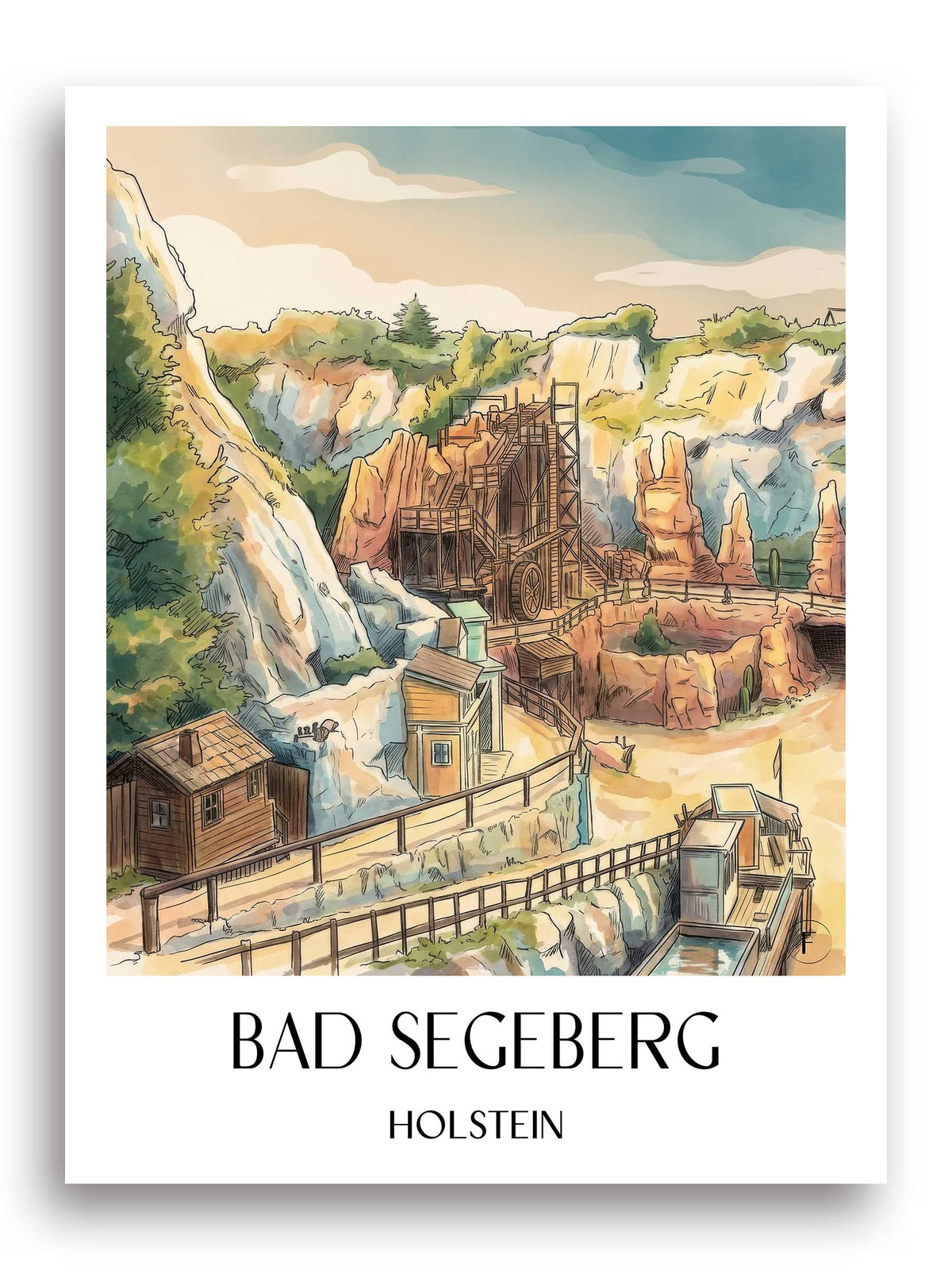 bad-segeberg-holstein-deutschland-poster-aquarell