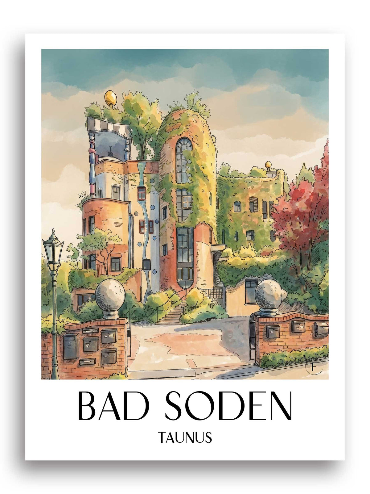 bad-soden-taunus-deutschland-poster-aquarell