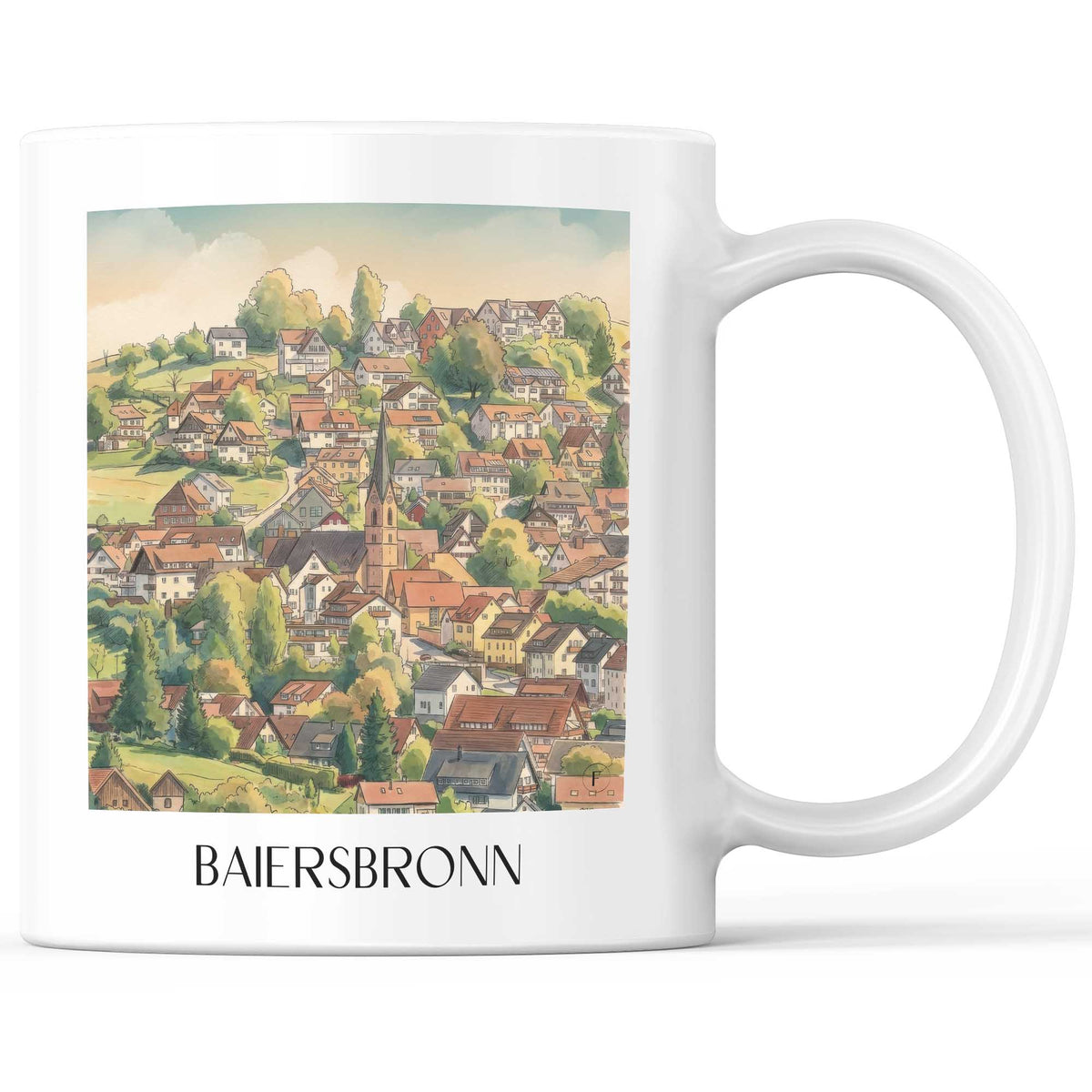 Baiersbronn Kaffeebecher - Schwarzwald - Deutschland Becher - Kaffeetasse im Aquarell Stil - favplace