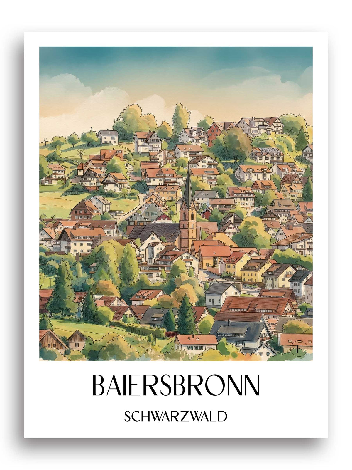 baiersbronn-schwarzwald-deutschland-poster-aquarell