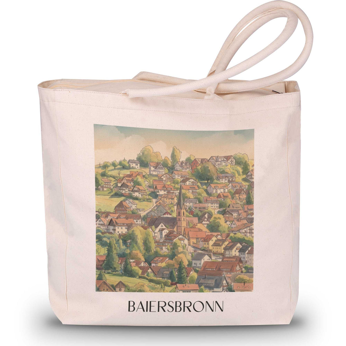 Baiersbronn Shopping Tasche - Schwarzwald - Deutschland Tote Bag - Einkaufstasche im Aquarell Stil - favplace