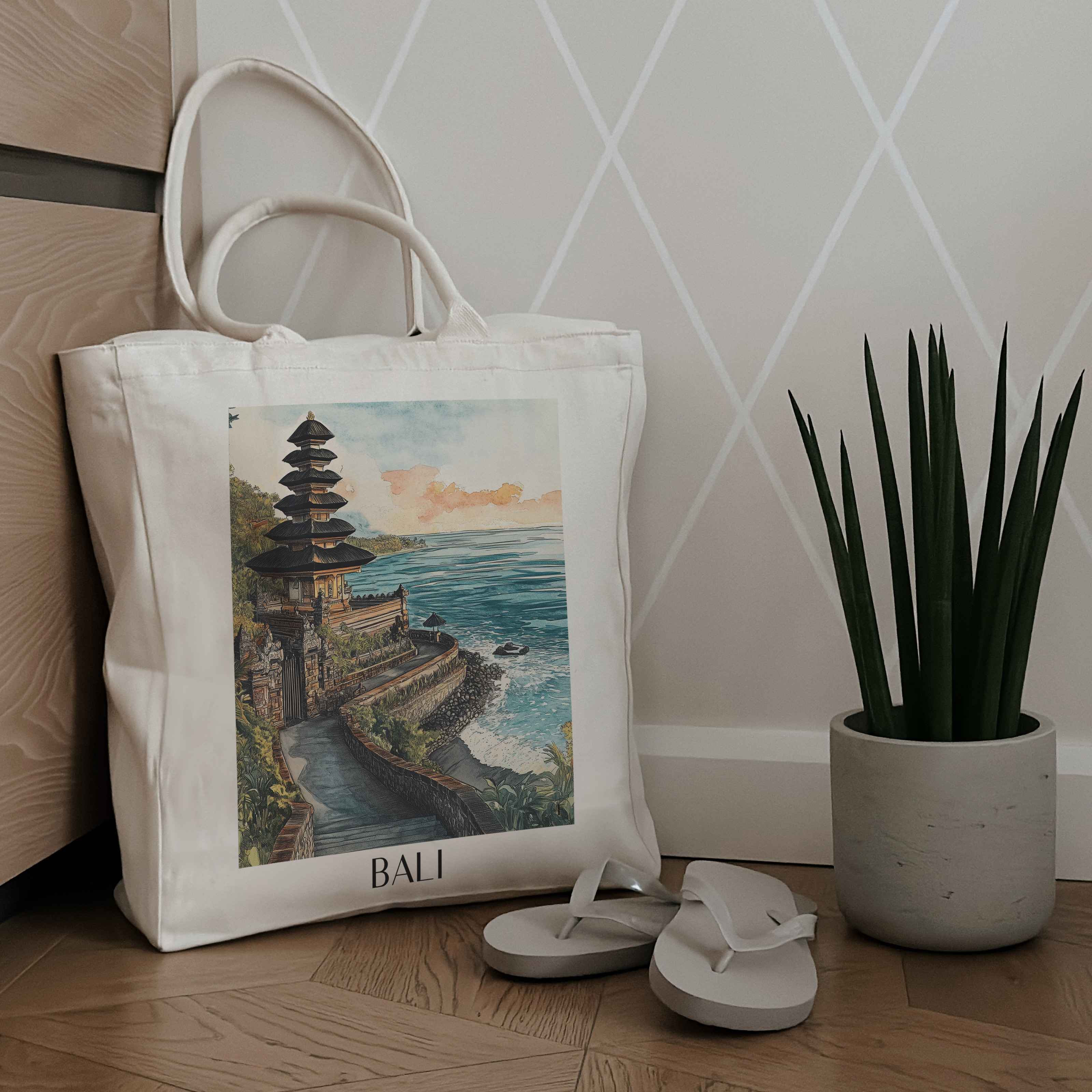 bali-indonesien-einkaufstasche-aquarell