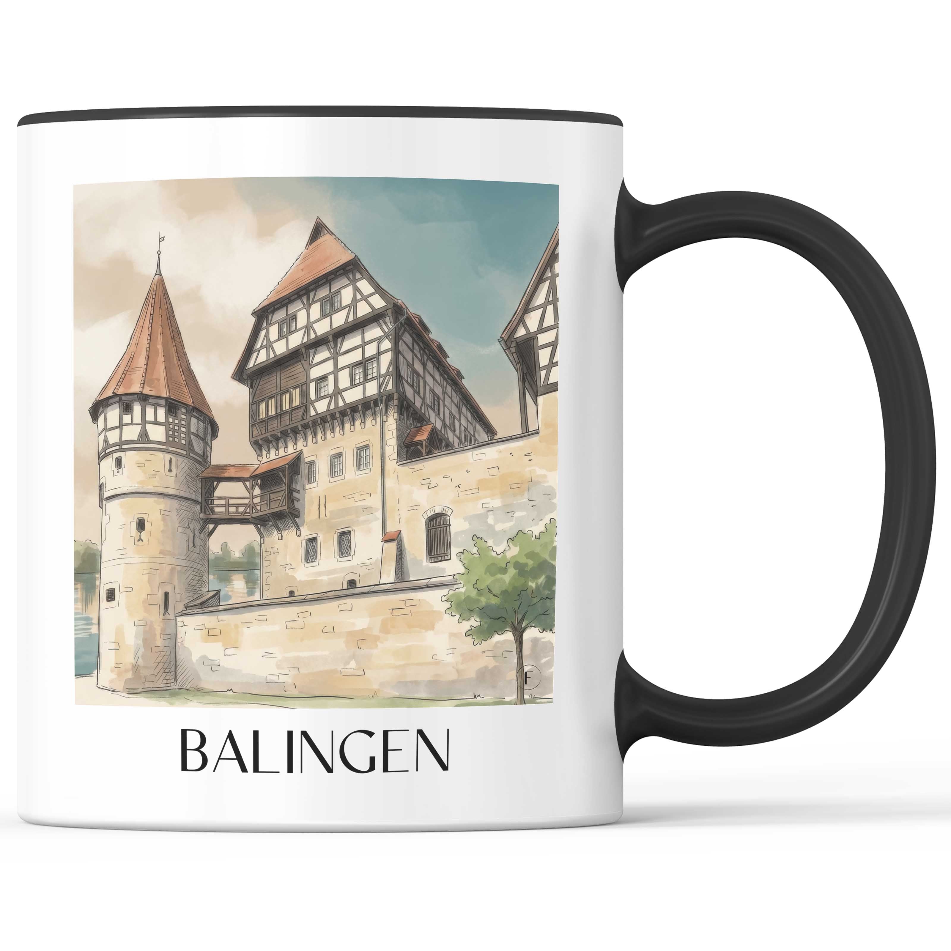 Balingen - Deutschland Becher - Kaffeetasse im Aquarell Stil - favplace