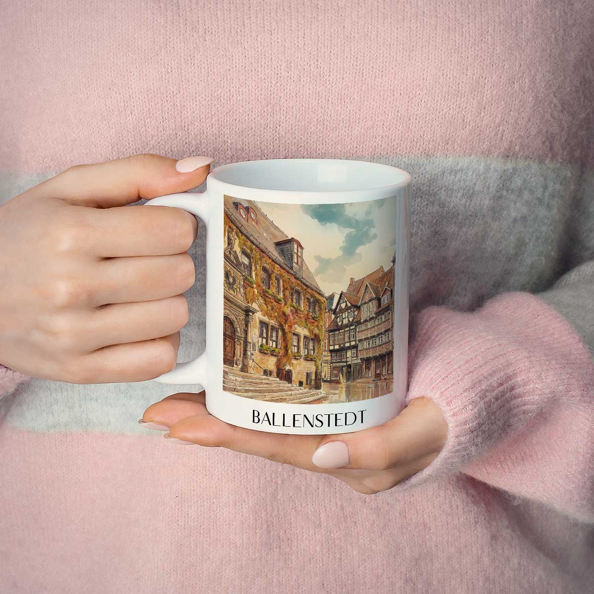 ballenstedt-harz-deutschland-kaffeebecher-aquarell