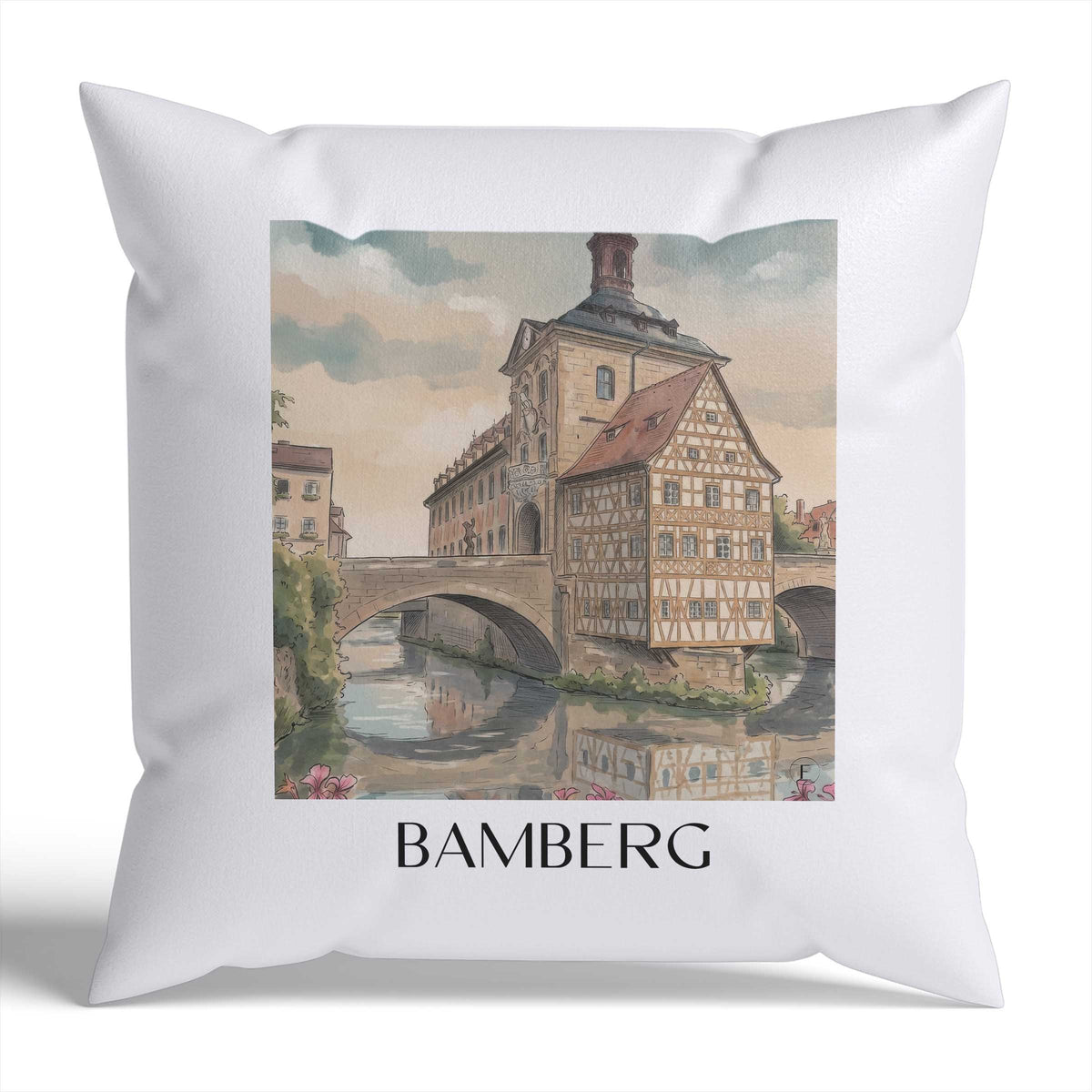 bamberg-deutschland-deutschland-kissenbezug-aquarell