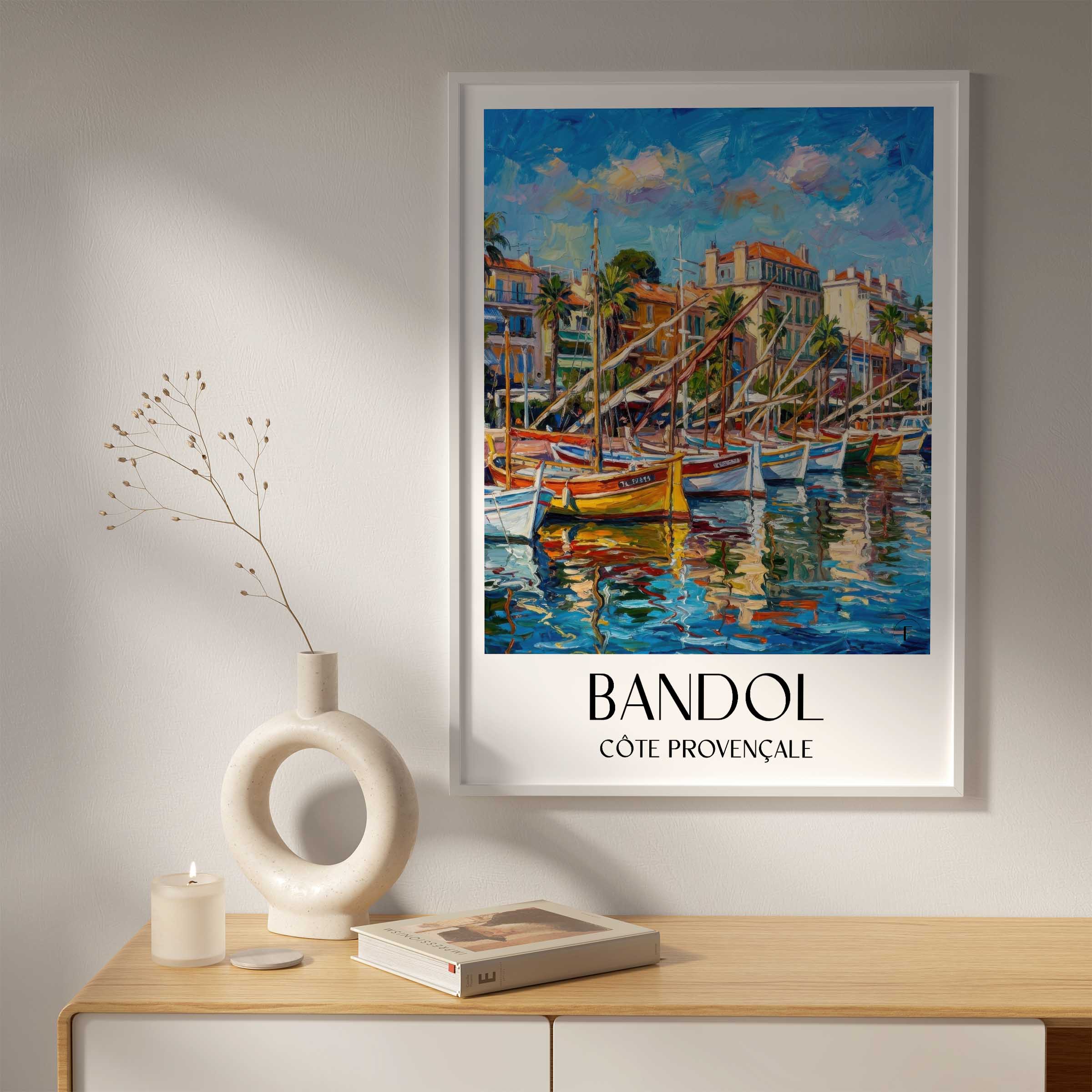 bandol-côte-provençale-frankreich-poster-oil-painting-oelgemaelde