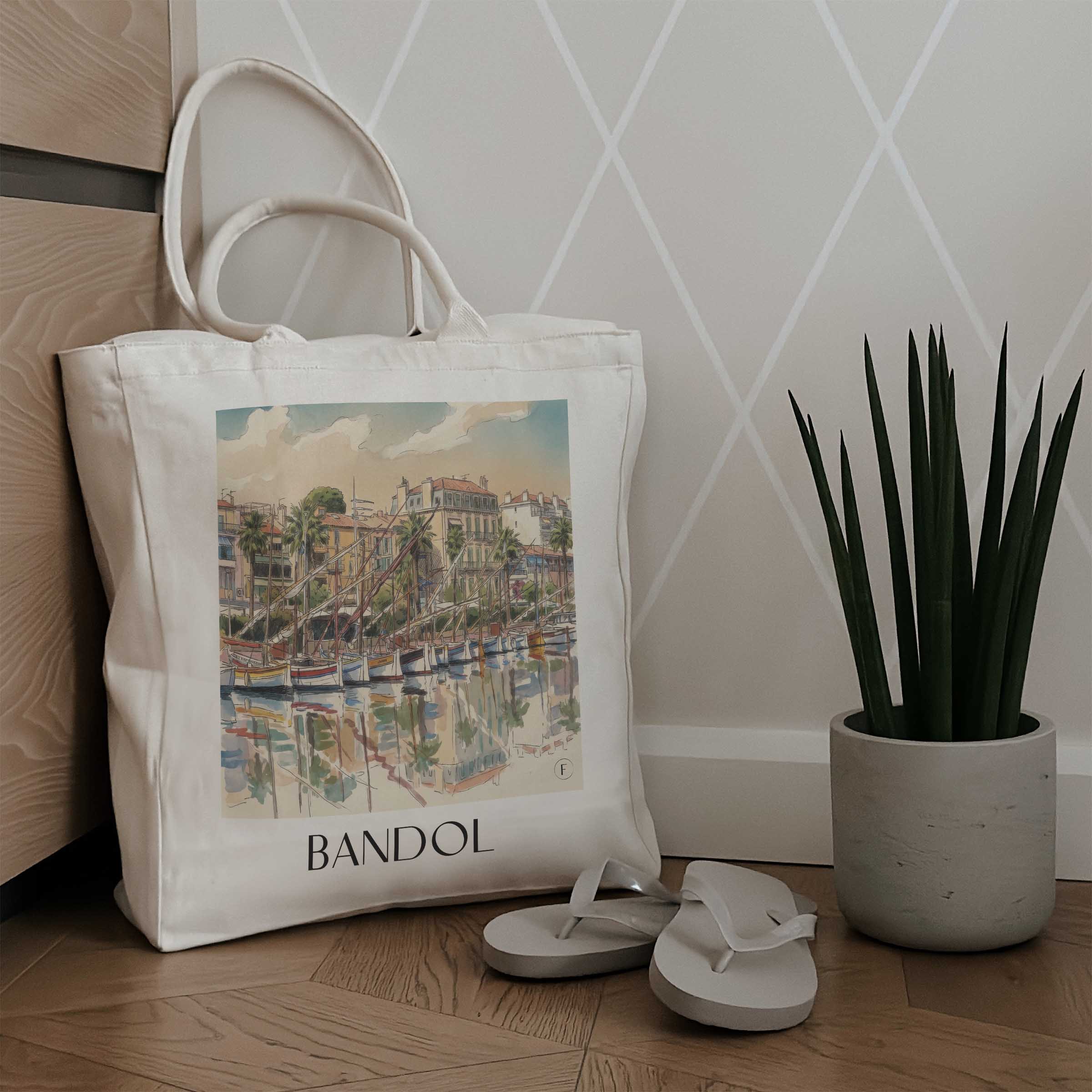 bandol-côte-provençale-frankreich-einkaufstasche-aquarell