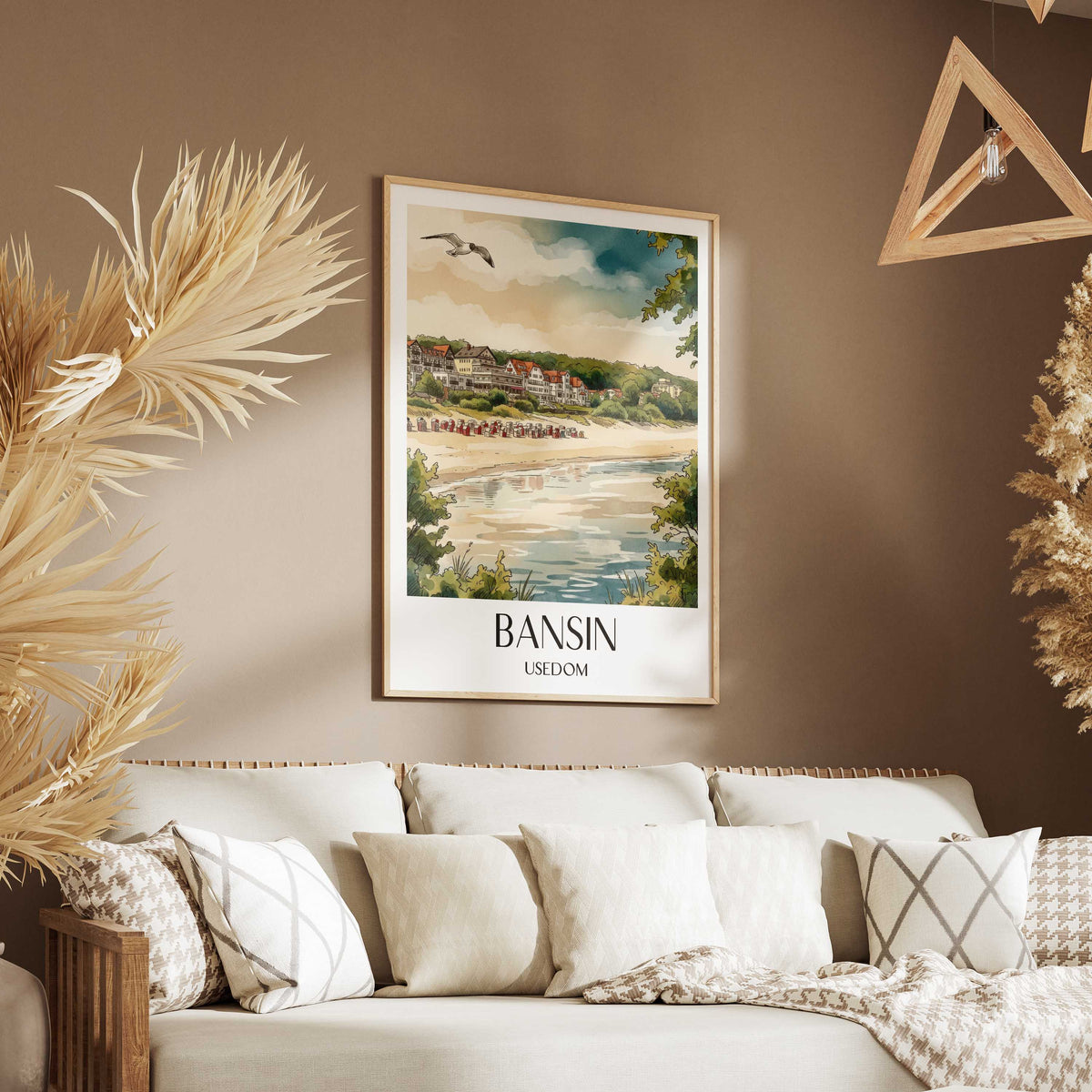 bansin-usedom-deutschland-poster-aquarell