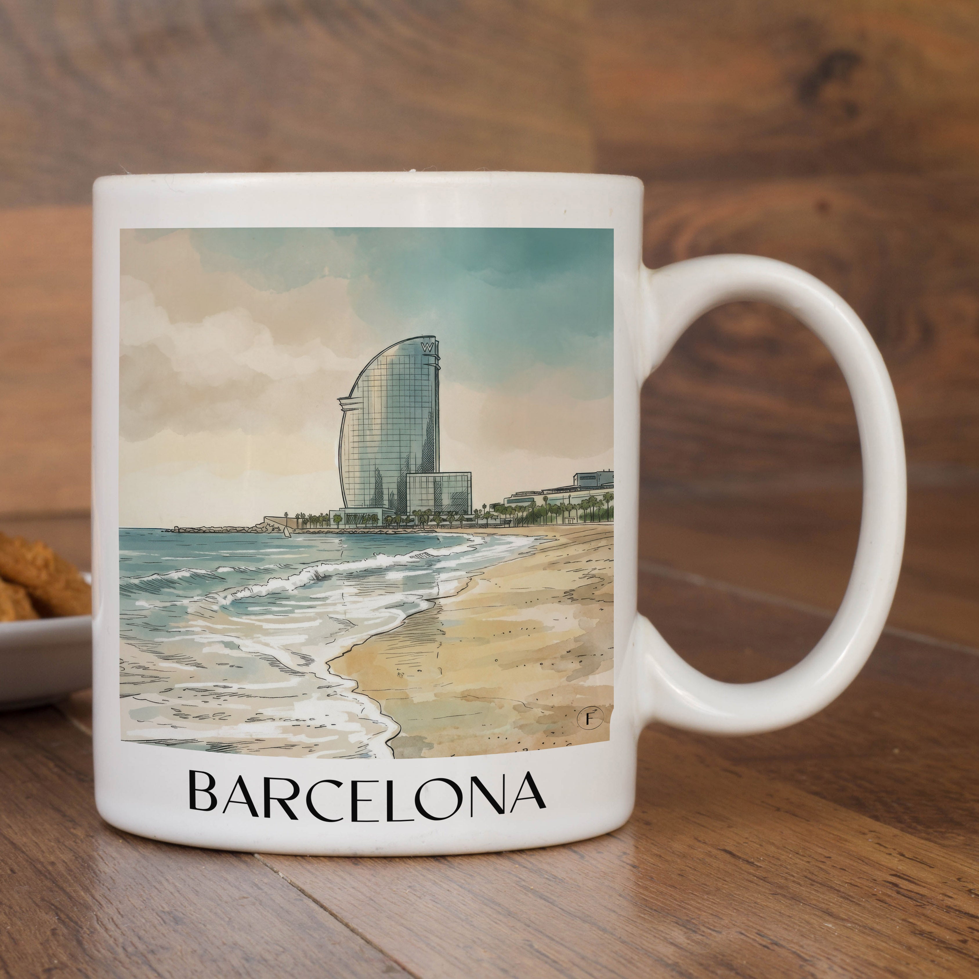 barcelona-spanien-spanien-kaffeebecher-aquarell