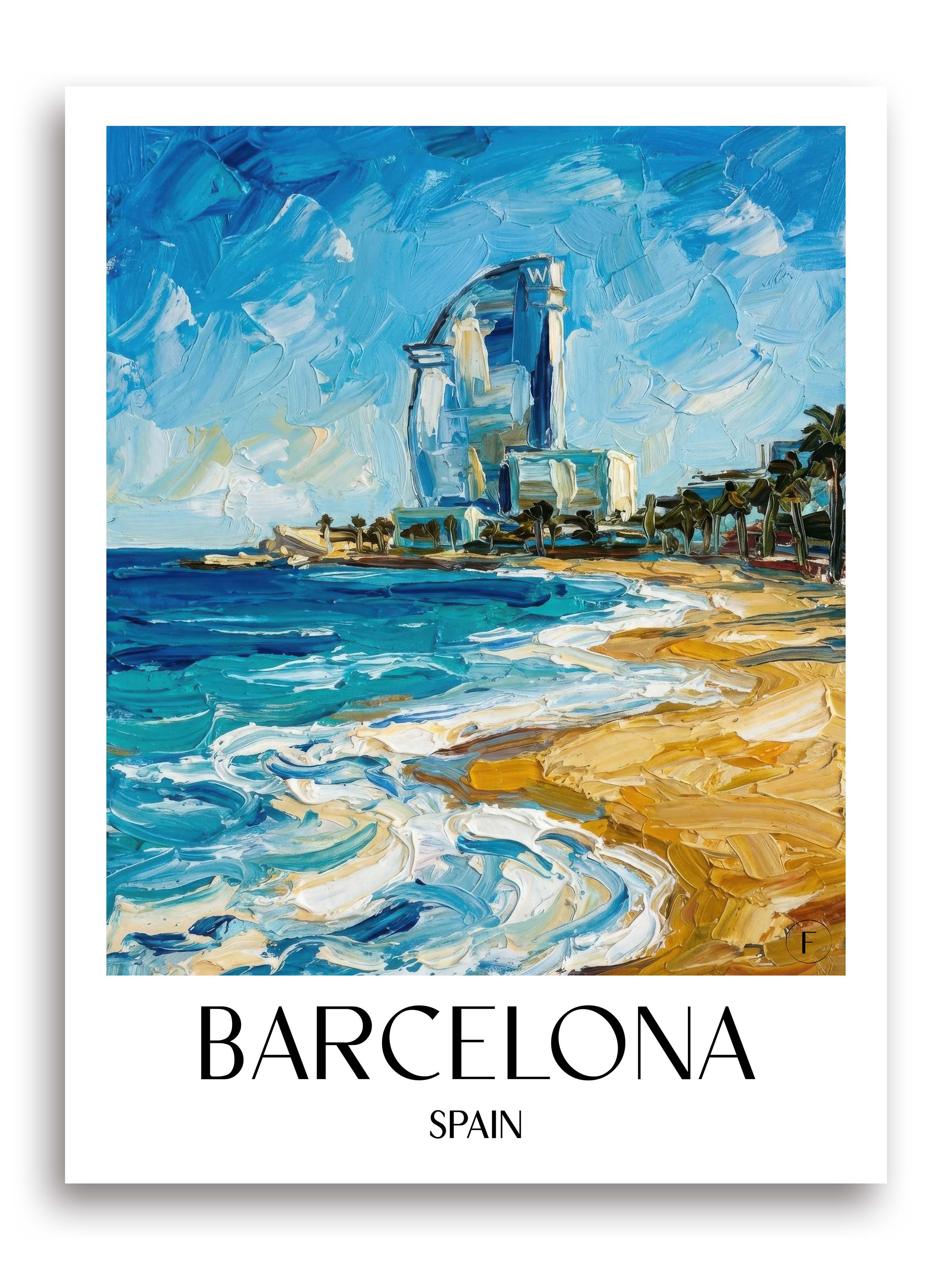 Barcelona Poster - Spanien - Spanien und Spanien Kunstdruck - Ölgemälde von A4 bis A1 - favplace