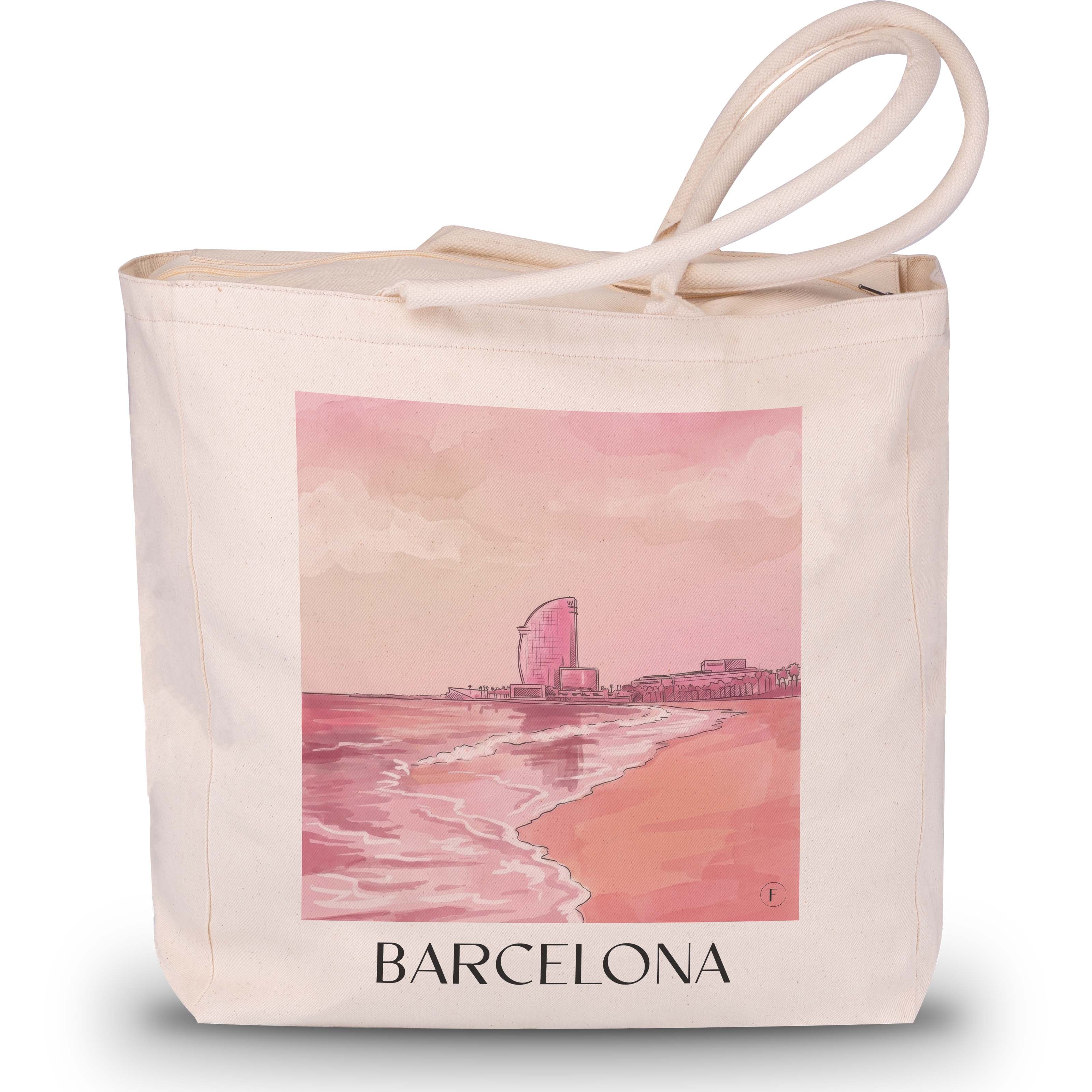 barcelona-spanien-spanien-einkaufstasche-aquarell-pink-rosa