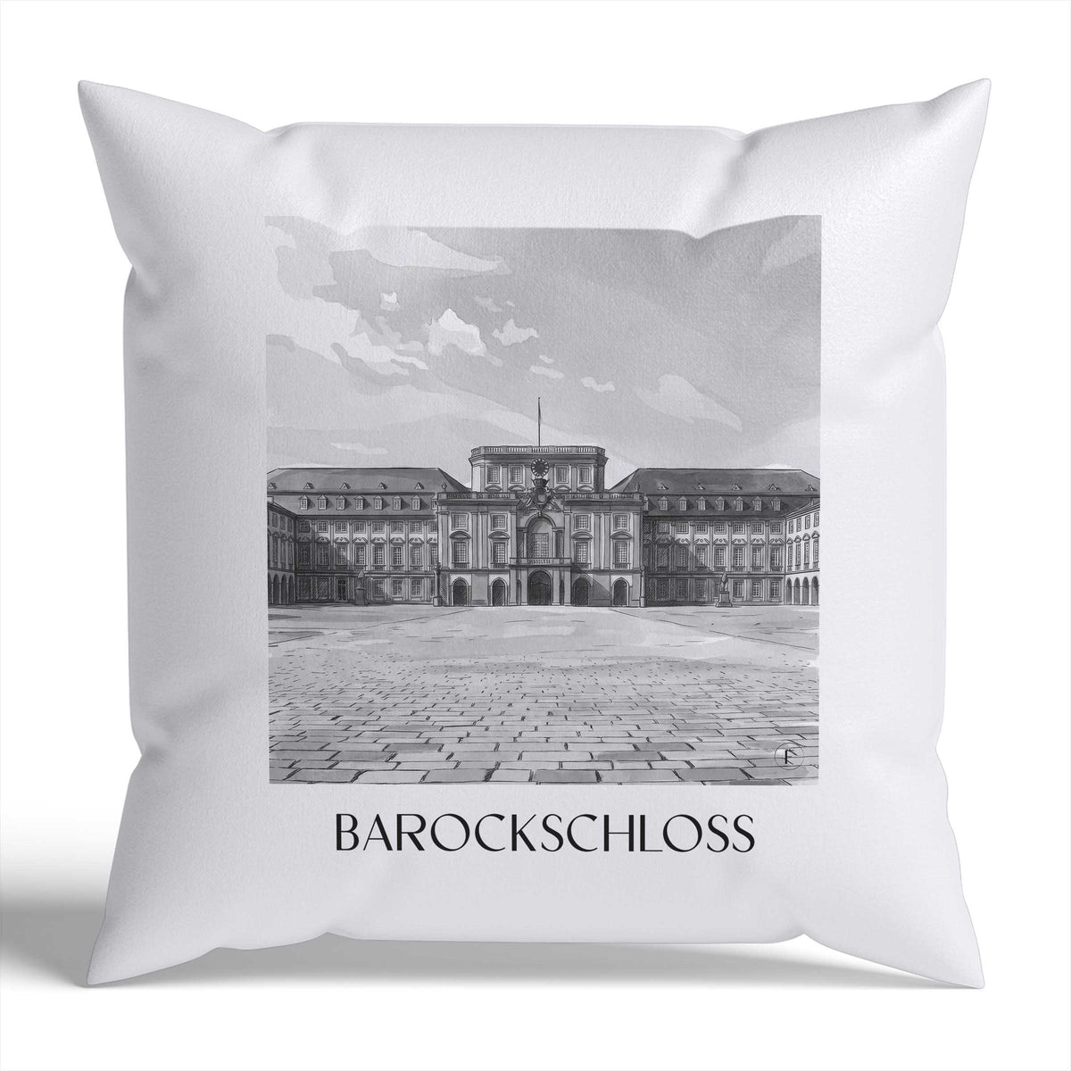 barockschloss-mannheim-deutschland-kissenbezug-aquarell-schwarz-weiss