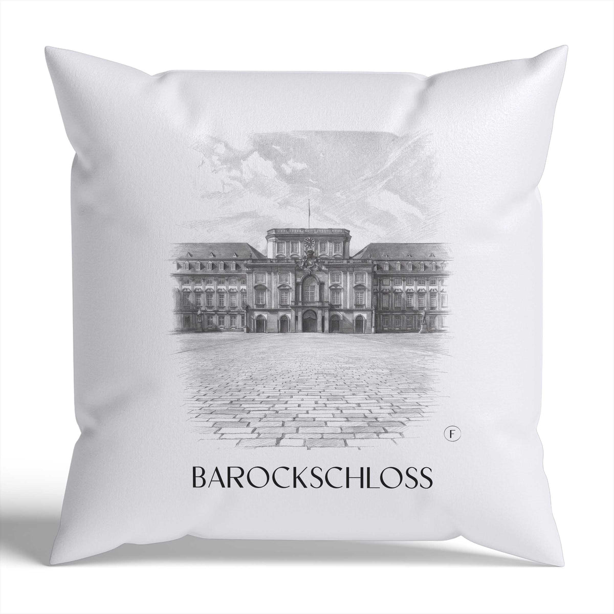 barockschloss-mannheim-deutschland-kissenbezug-bleistift-zeichnung-drawing