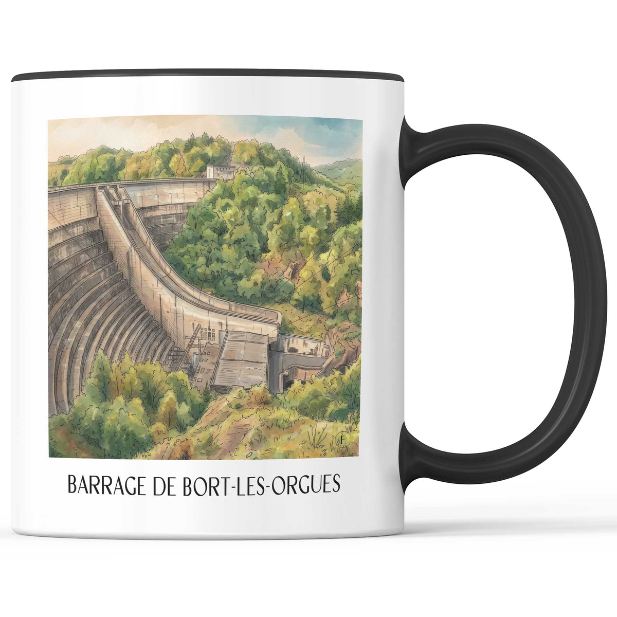 barrage-de-bort-les-orgues-corrèze-frankreich-kaffeebecher-aquarell