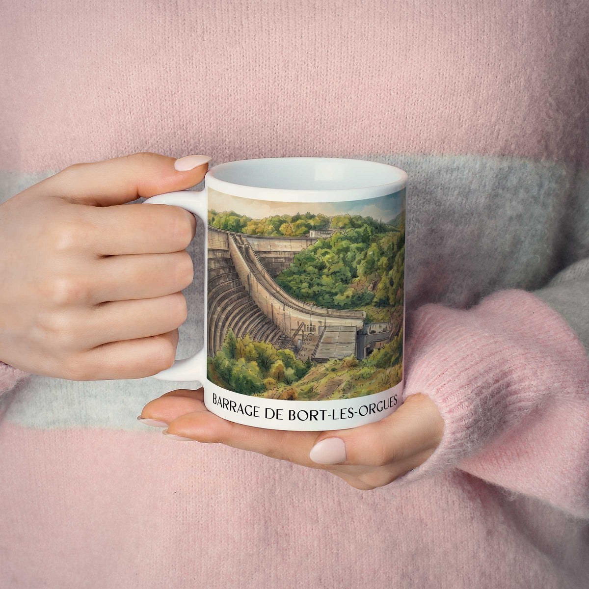 barrage-de-bort-les-orgues-corrèze-frankreich-kaffeebecher-aquarell