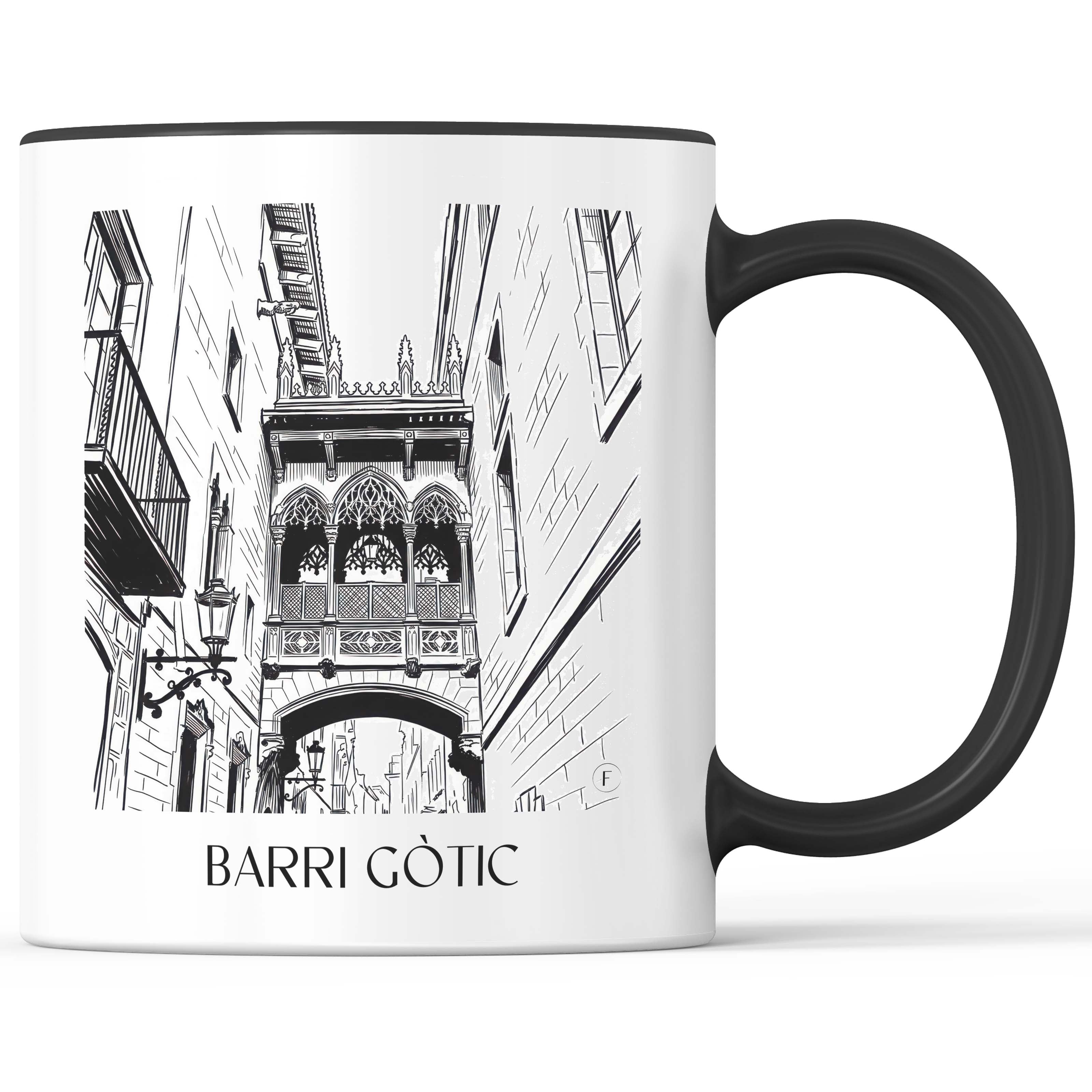 barri-gòtic-barcelona-spanien-kaffeebecher-skizze