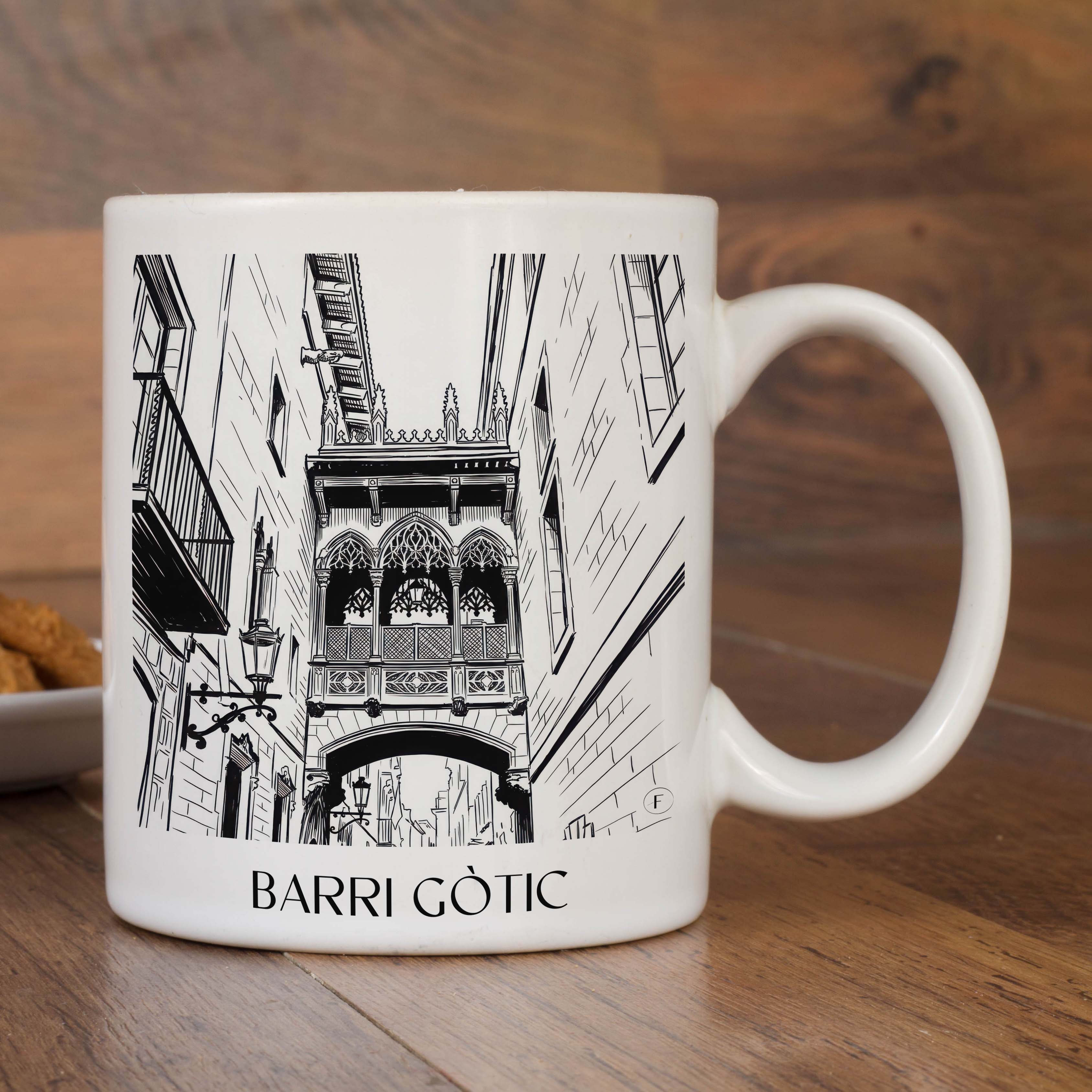 barri-gòtic-barcelona-spanien-kaffeebecher-skizze