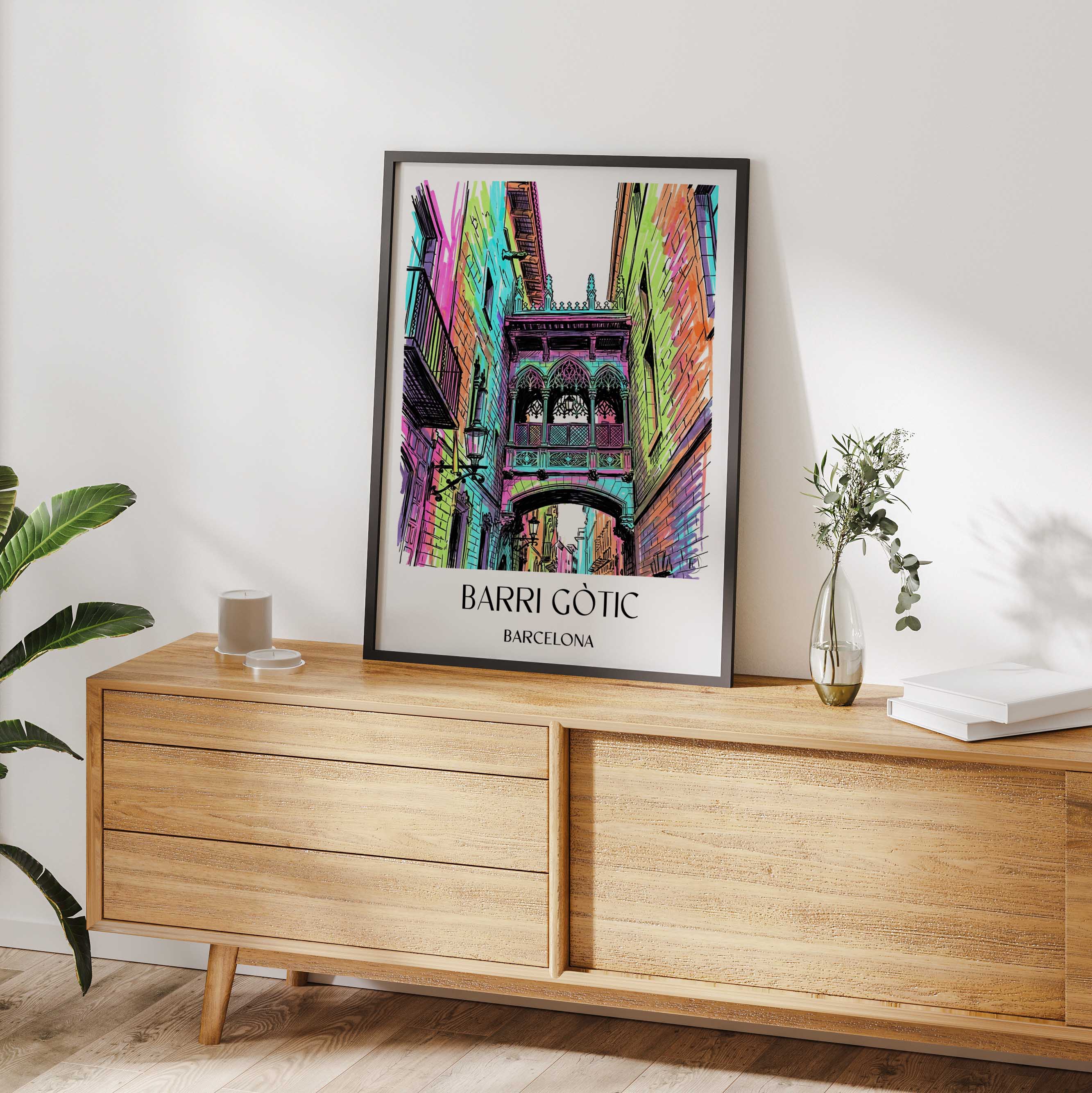 barri-gòtic-barcelona-spanien-poster-graffiti