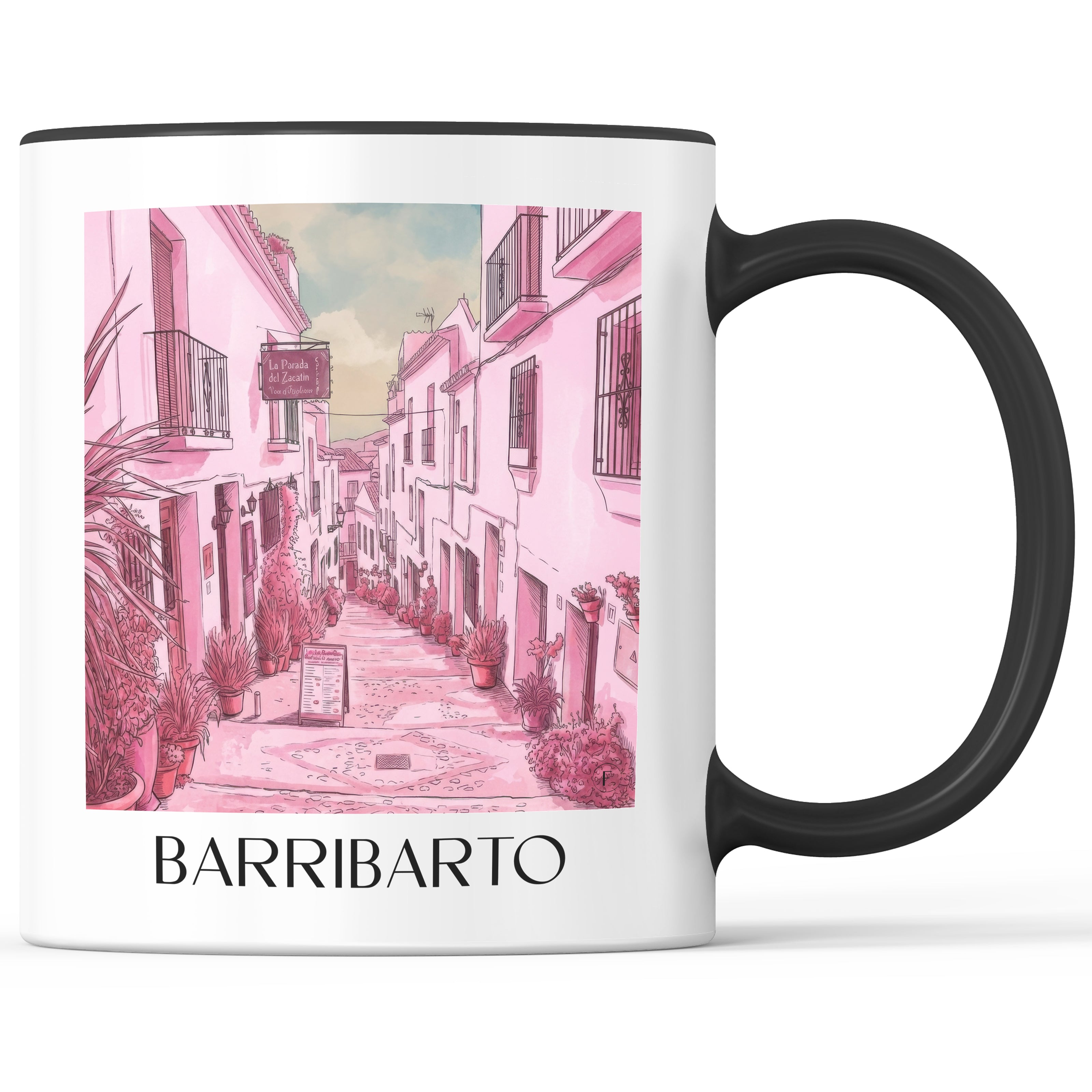 barribarto-frigiliana-spanien-kaffeebecher-aquarell-pink-rosa