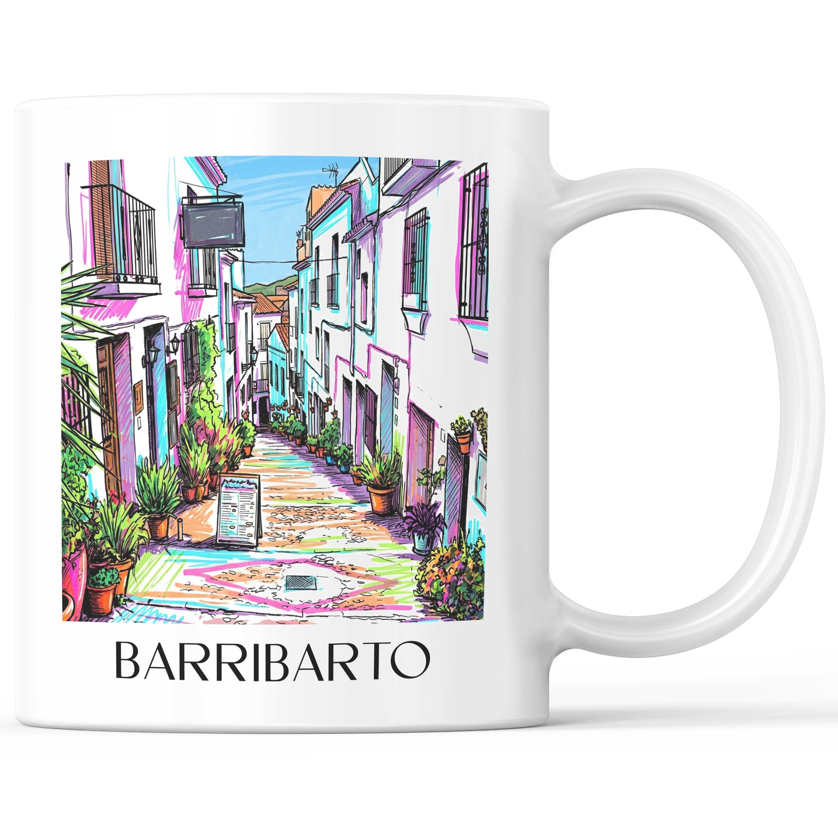 Barribarto Kaffeebecher - Frigiliana - Spanien Becher - Kaffeetasse im Tag Graffiti Stil - favplace