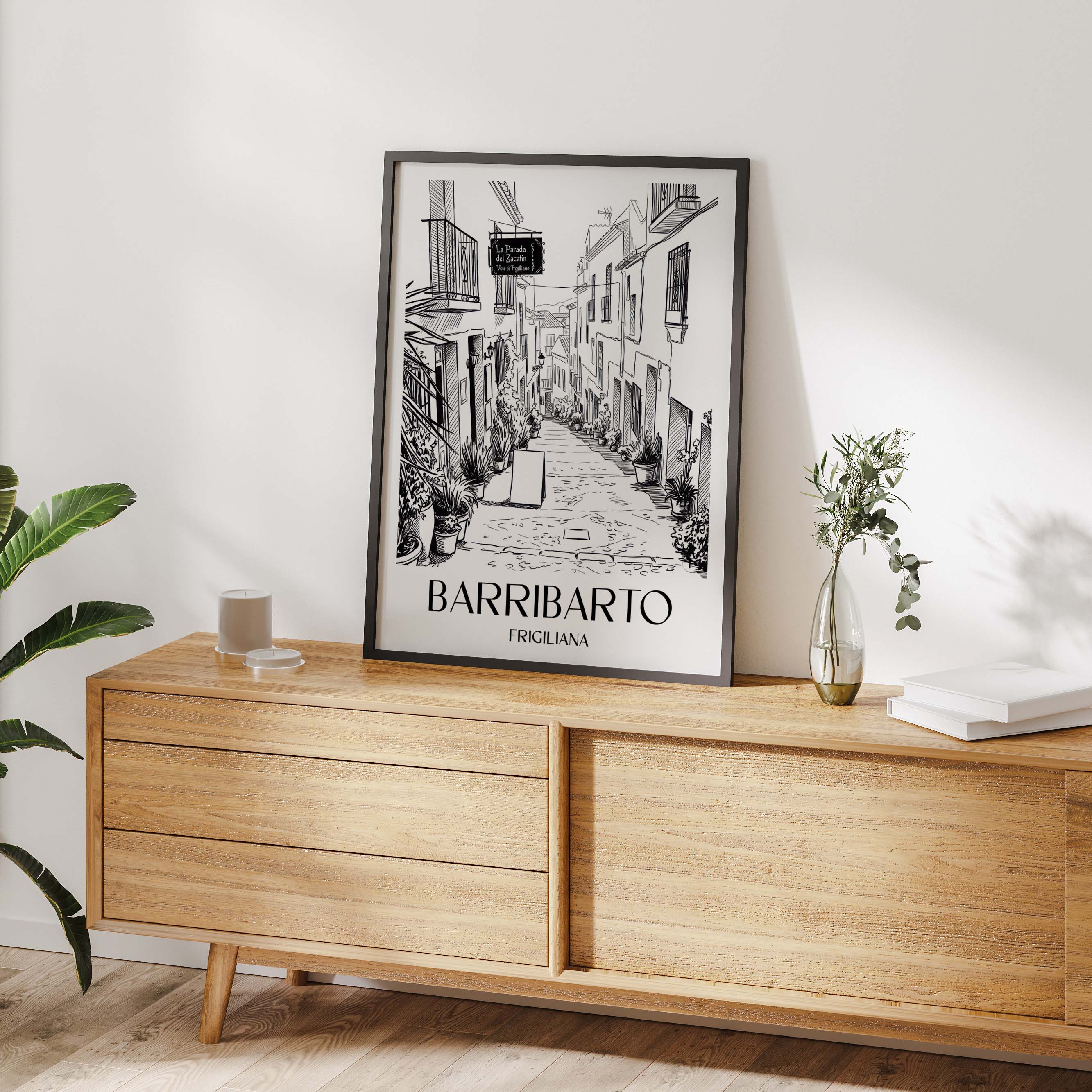 barribarto-frigiliana-spanien-poster-skizze