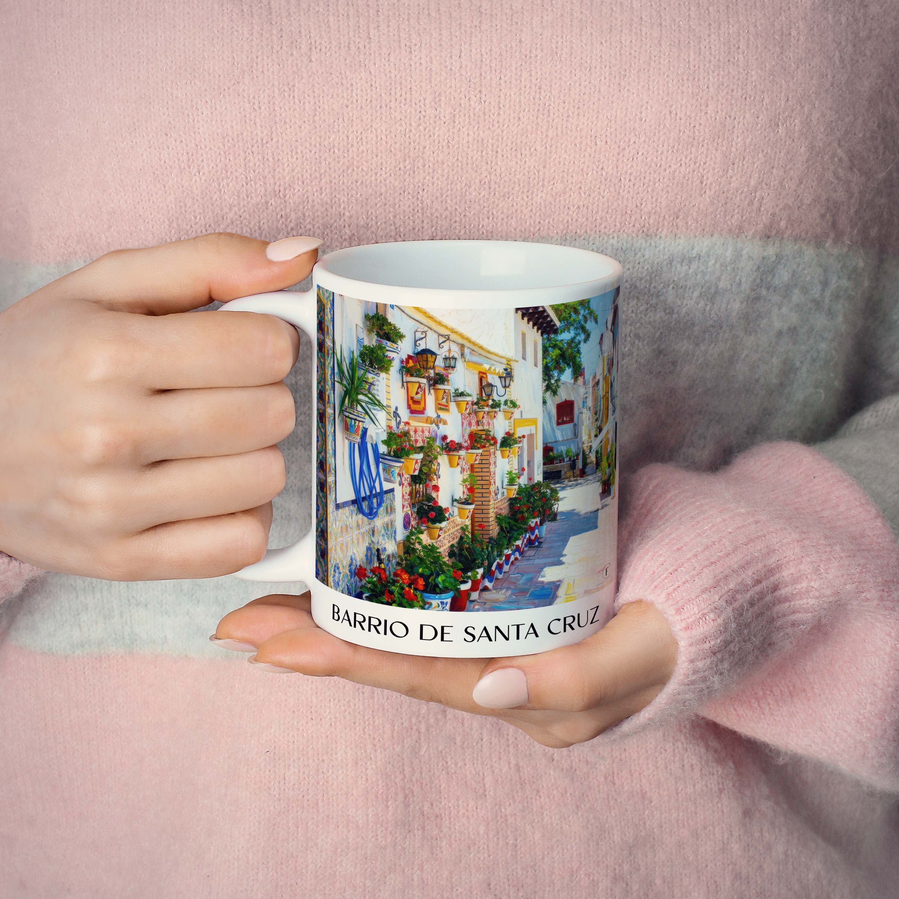 barrio-de-santa-cruz-alicante-spanien-kaffeebecher-oil-painting-oelgemaelde