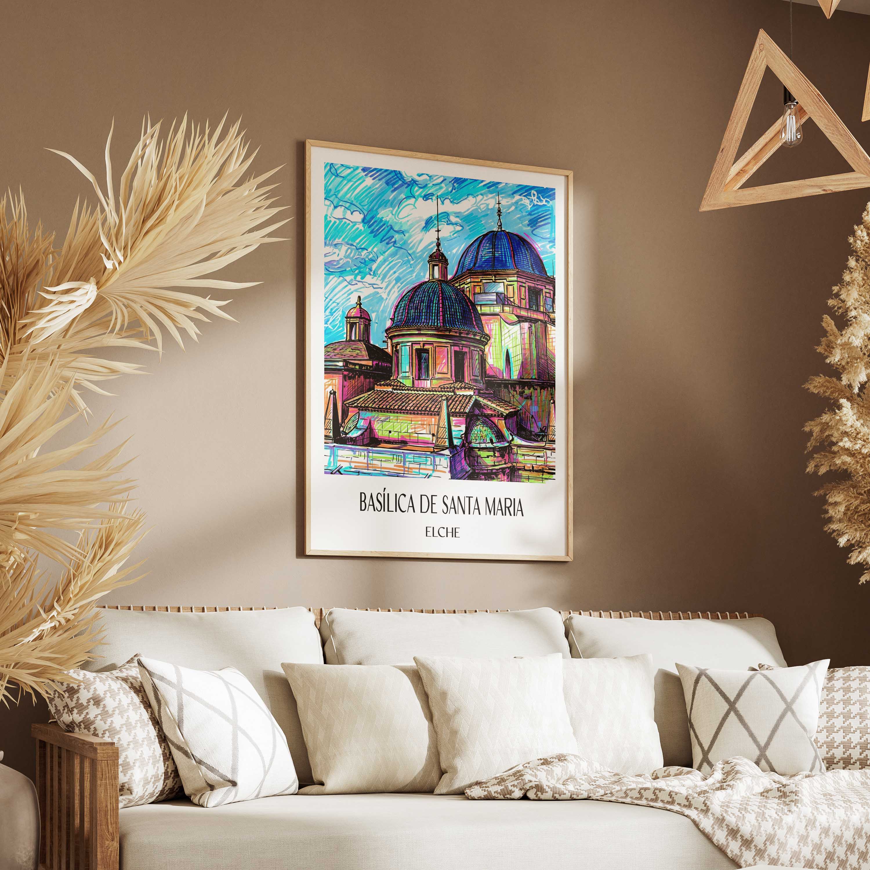 basílica-de-santa-maria-elche-spanien-poster-graffiti