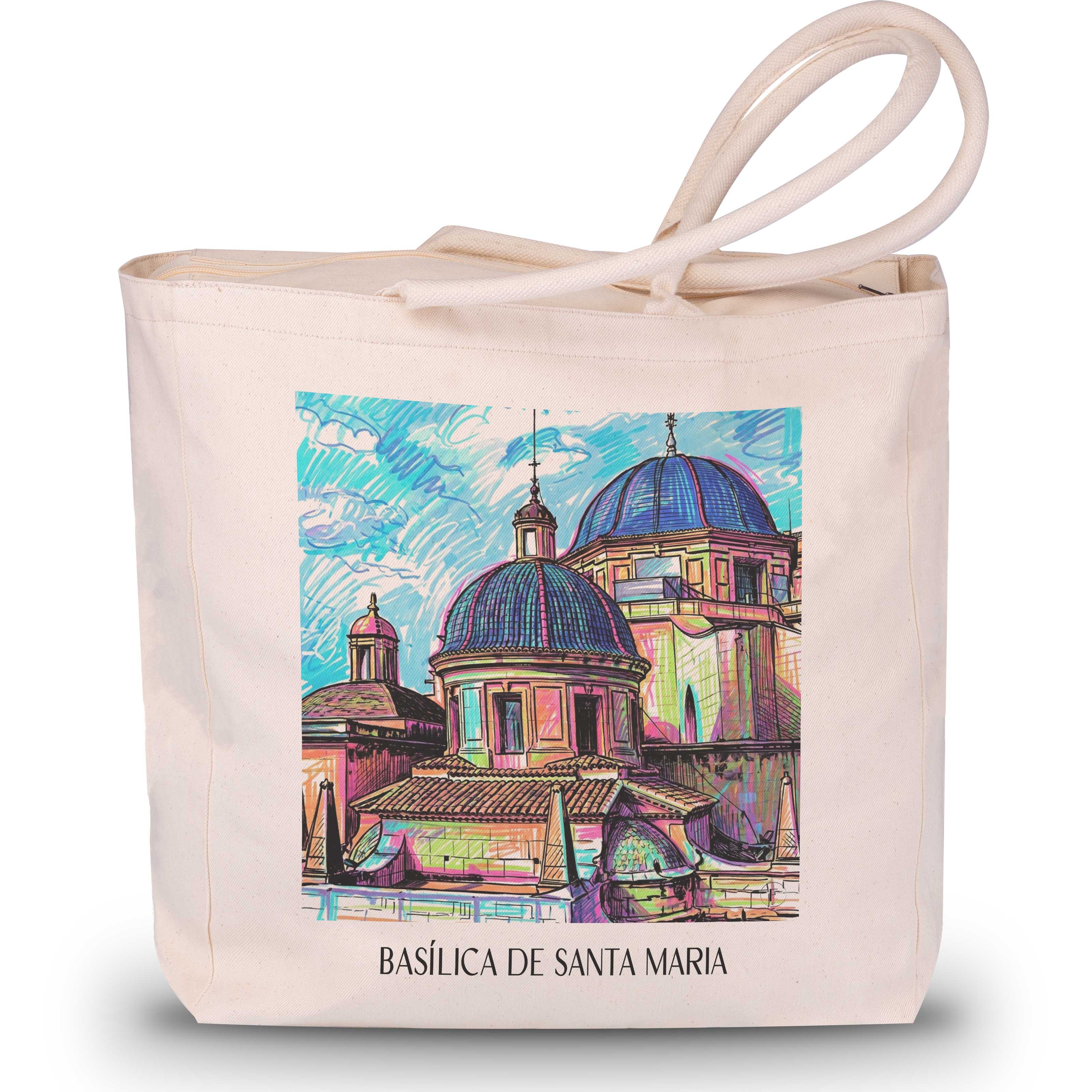 basílica-de-santa-maria-elche-spanien-einkaufstasche-graffiti