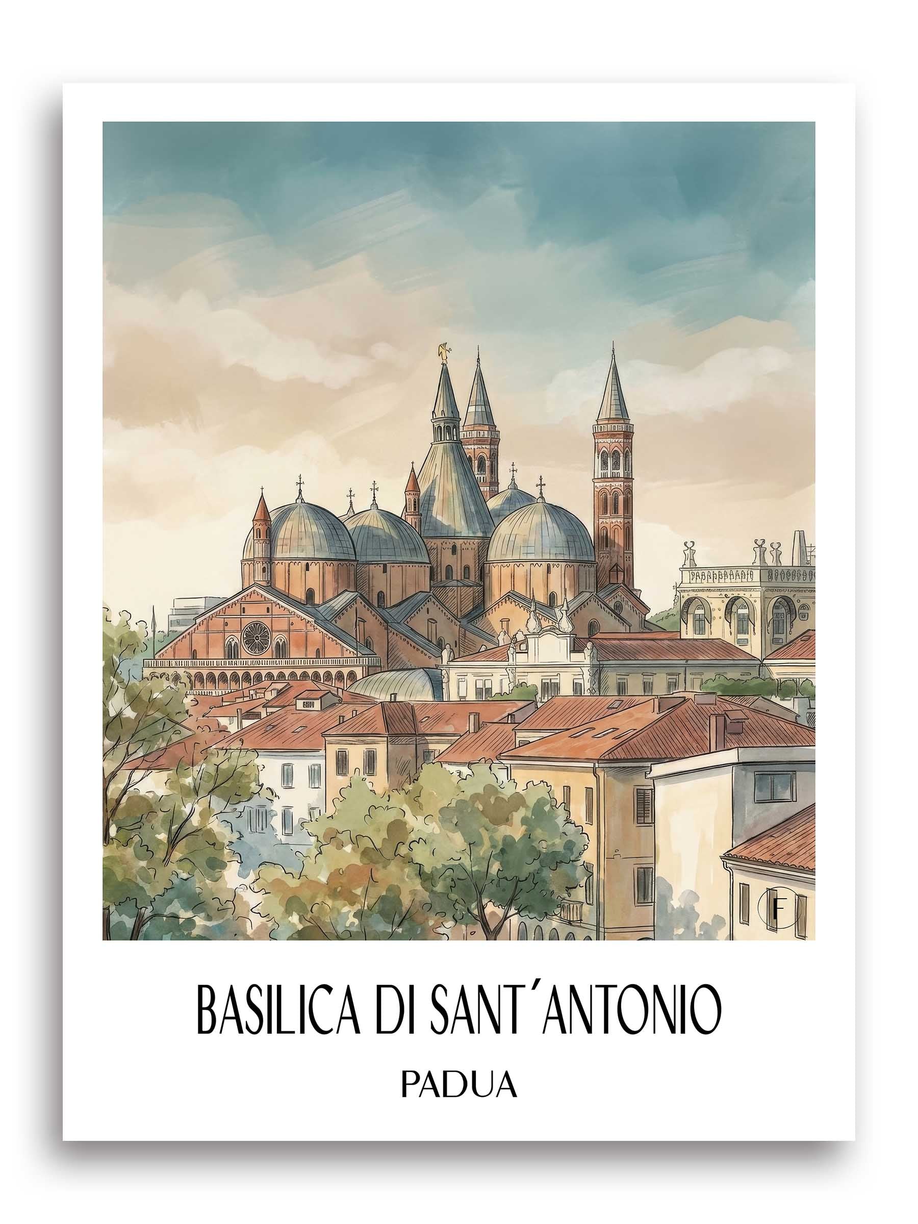 basilica-di-sant´antonio-padua-italien-poster-aquarell
