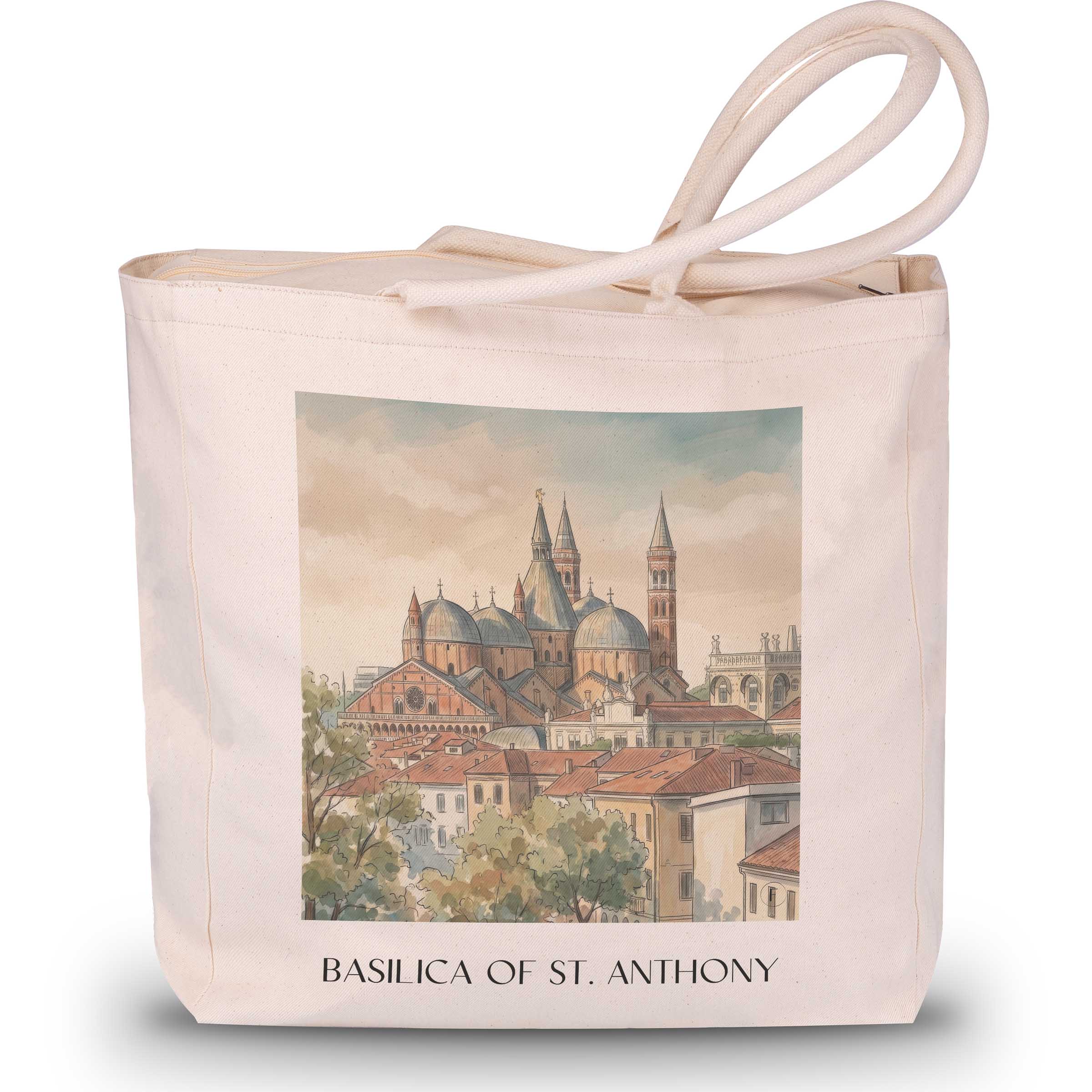 Basilica di Sant´Antonio Shopping Tasche - Padua - Italien Tote Bag - Einkaufstasche im Aquarell Stil - favplace