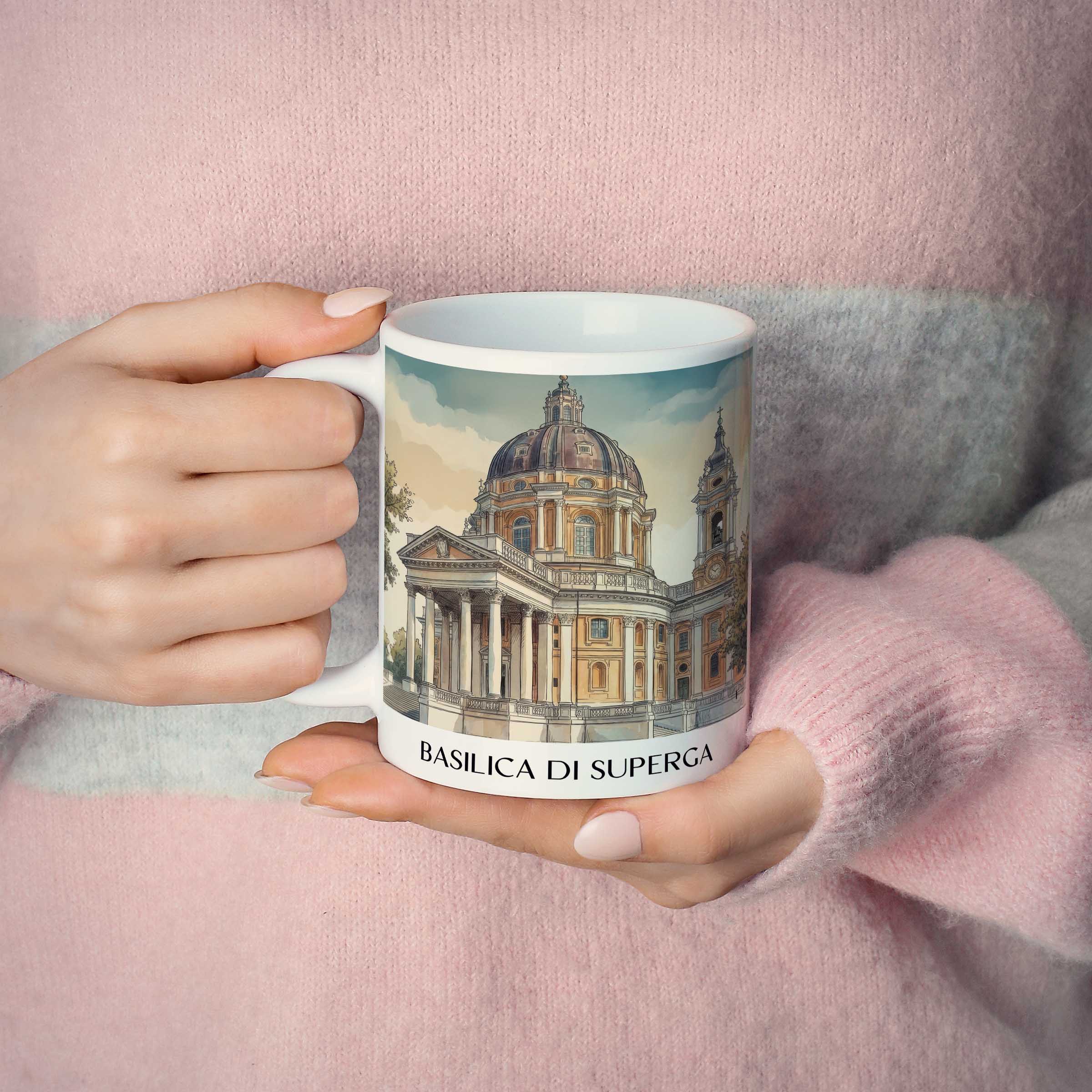 basilica-di-superga-turin-italien-kaffeebecher-aquarell