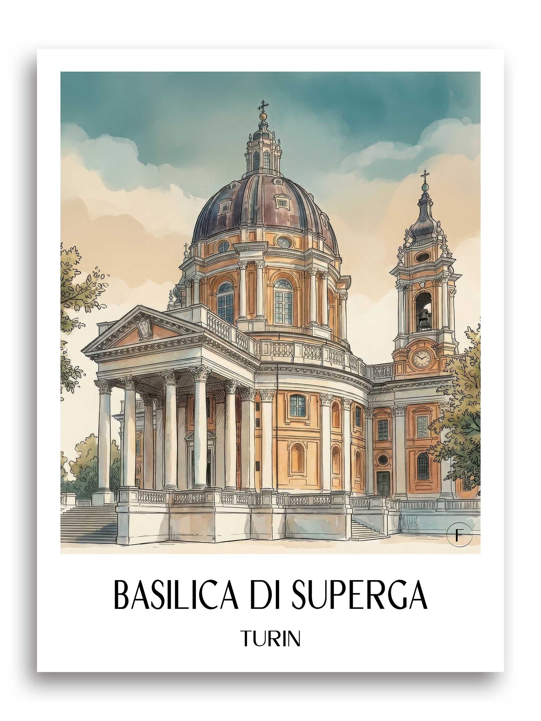 basilica-di-superga-turin-italien-poster-aquarell