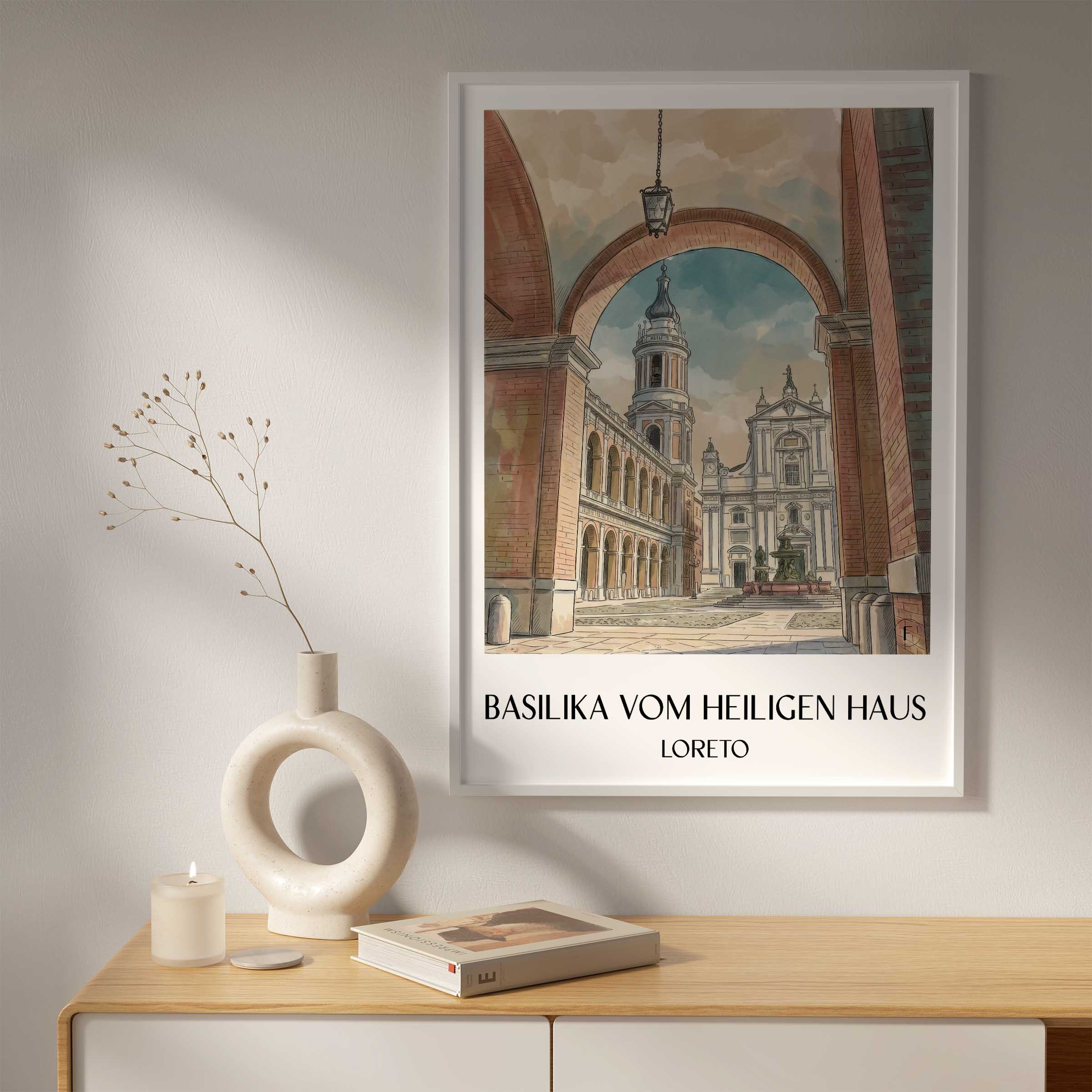 basilika-vom-heiligen-haus-loreto-italien-poster-aquarell