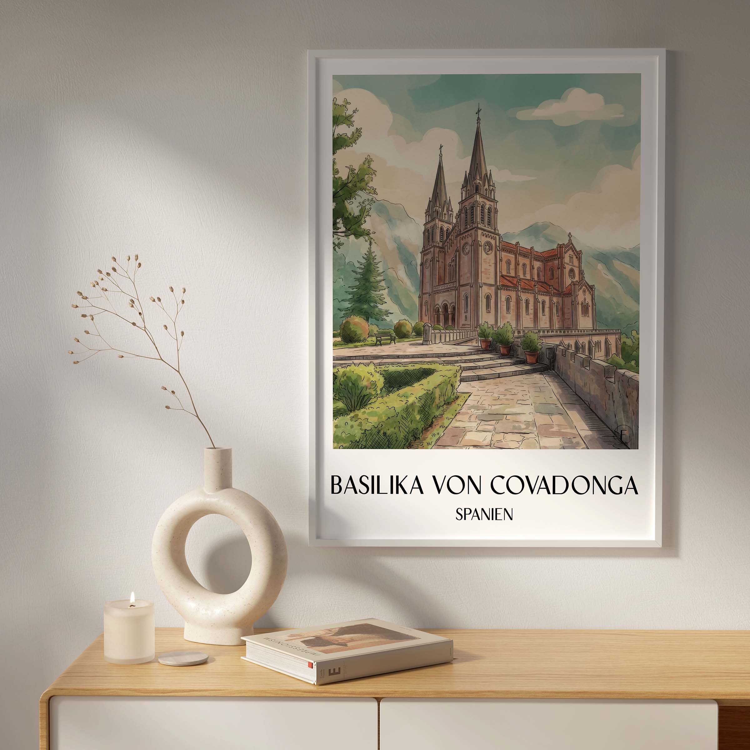 basilika-von-covadonga-spanien-spanien-poster-aquarell