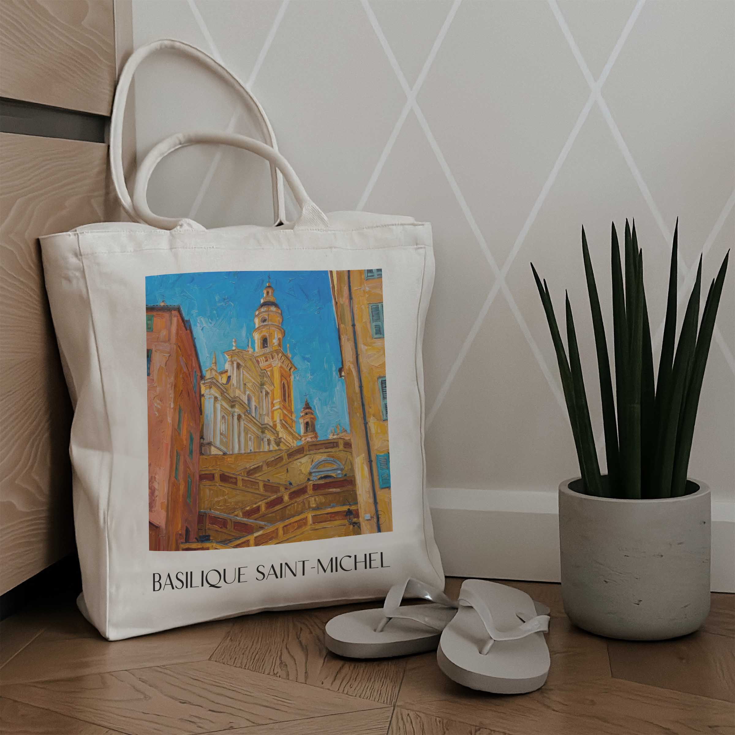 basilique-saint-michel-menton-frankreich-einkaufstasche-oil-painting-oelgemaelde