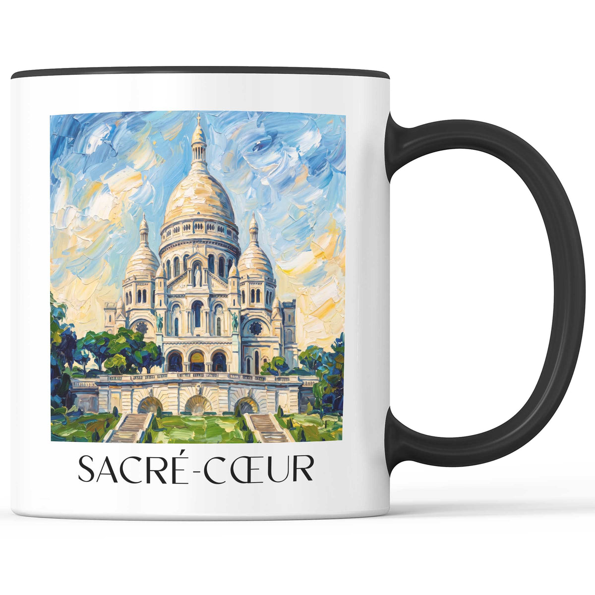 Basilique du Sacré-Cœur Kaffeebecher - Paris - Frankreich Becher - Kaffeetasse im Ölgemälde Stil - favplace