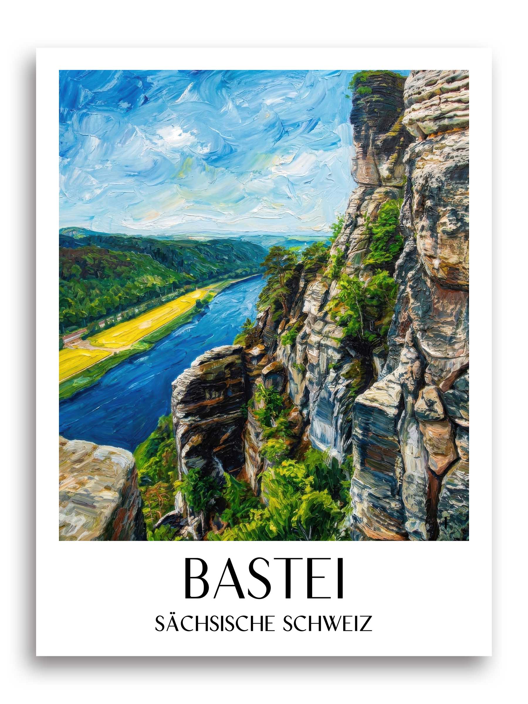 bastei-sächsische-schweiz-deutschland-poster-oil-painting-oelgemaelde