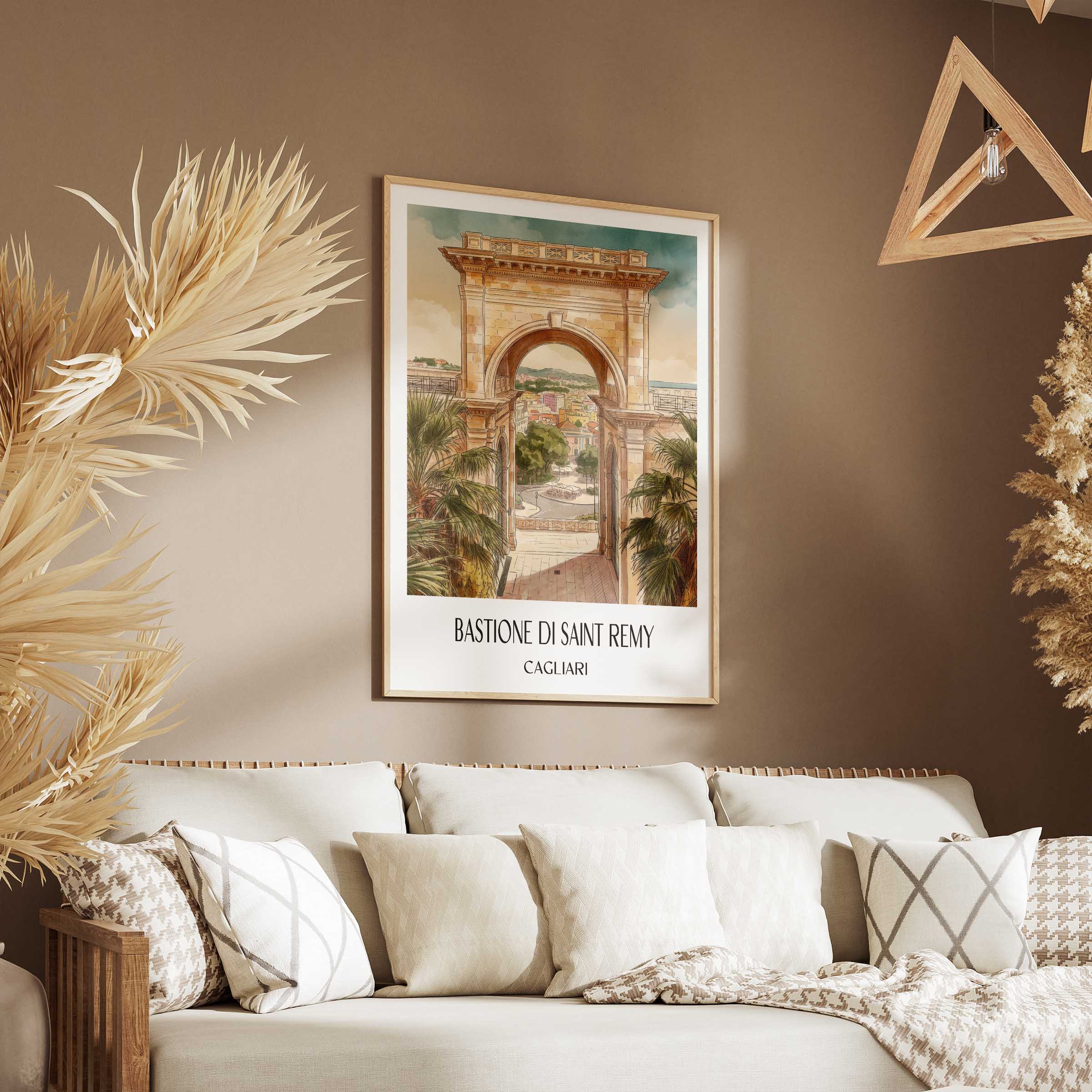 bastione-di-saint-remy-cagliari-italien-poster-aquarell
