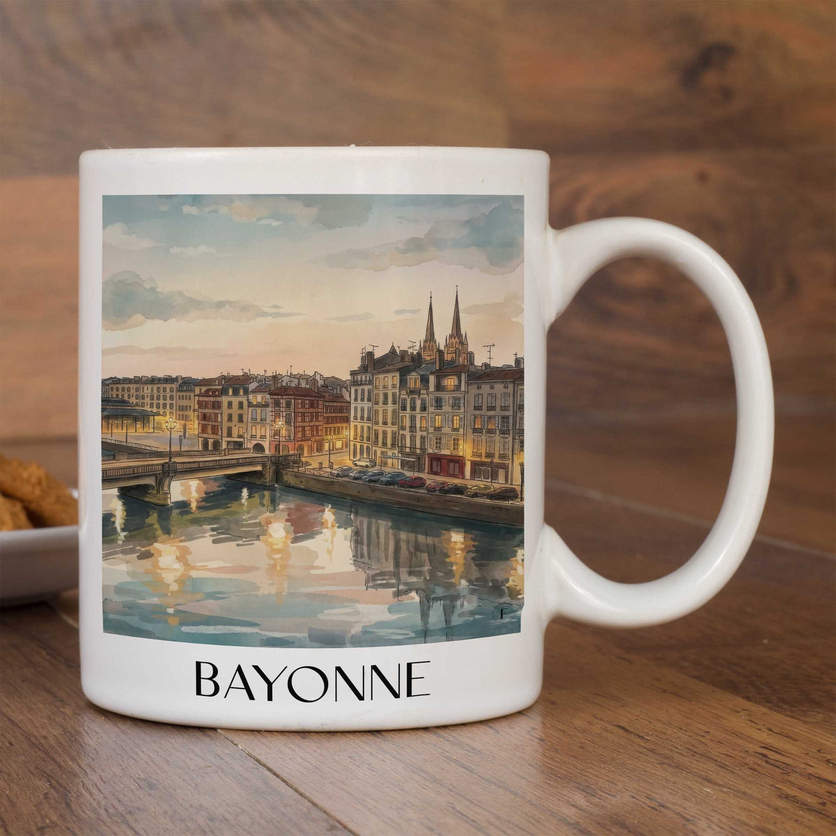 bayonne-pays-basque-frankreich-kaffeebecher-aquarell